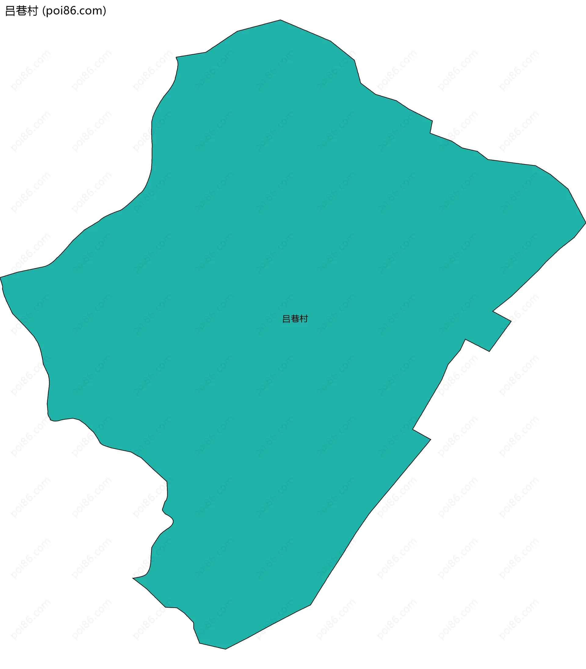 吕巷村边界地图