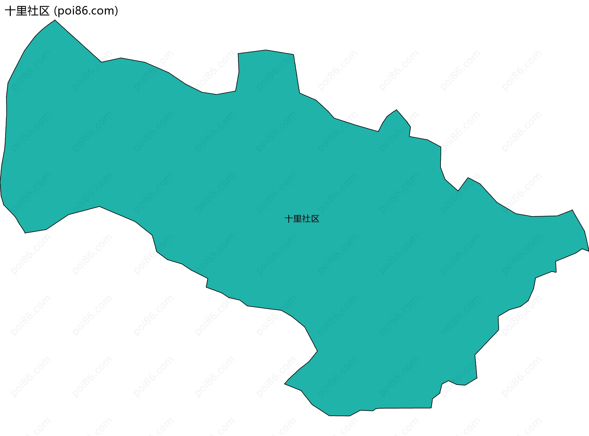 十里社区边界地图