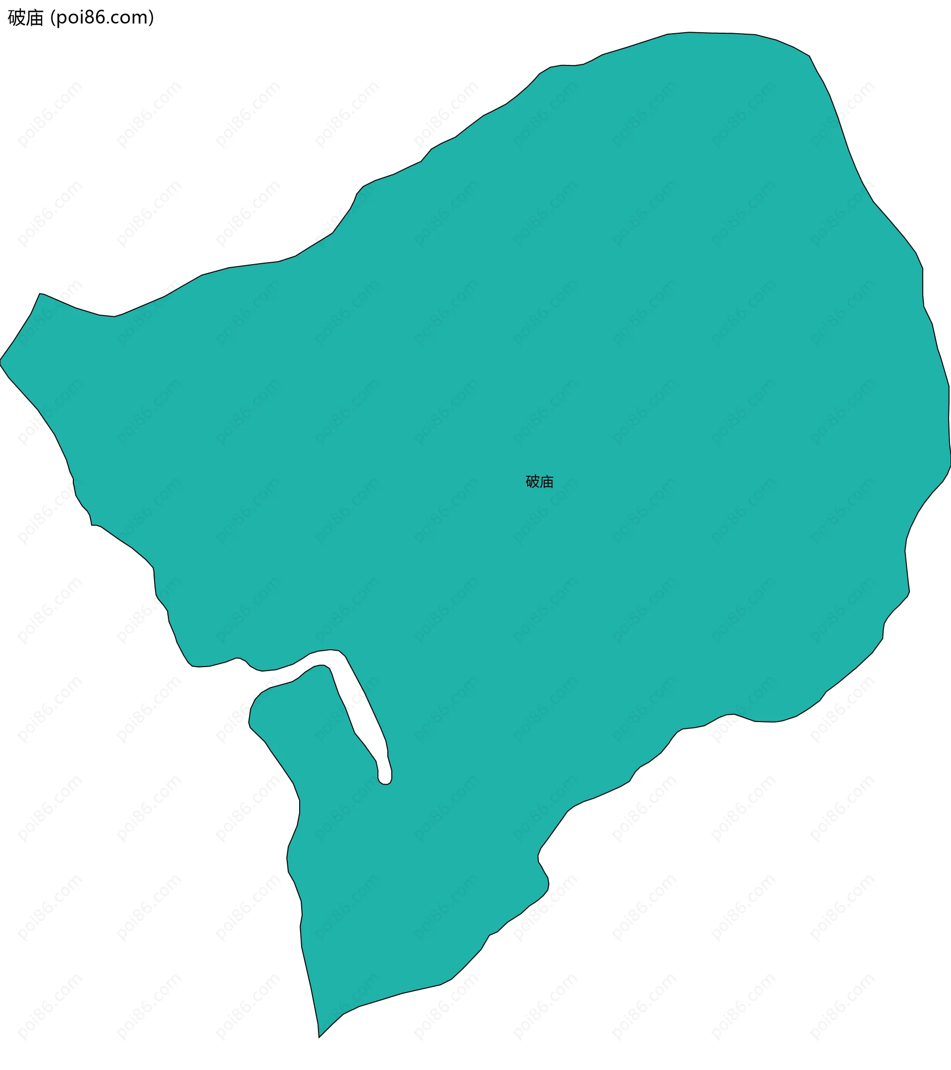 破庙边界地图