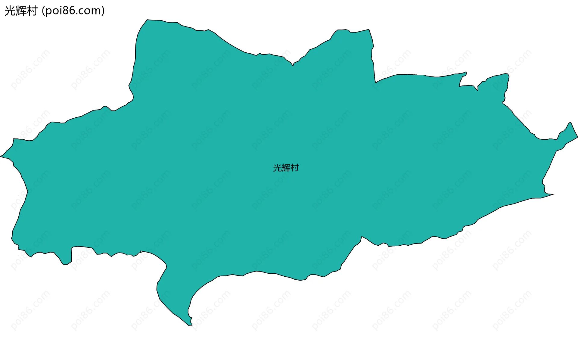 光辉村边界地图
