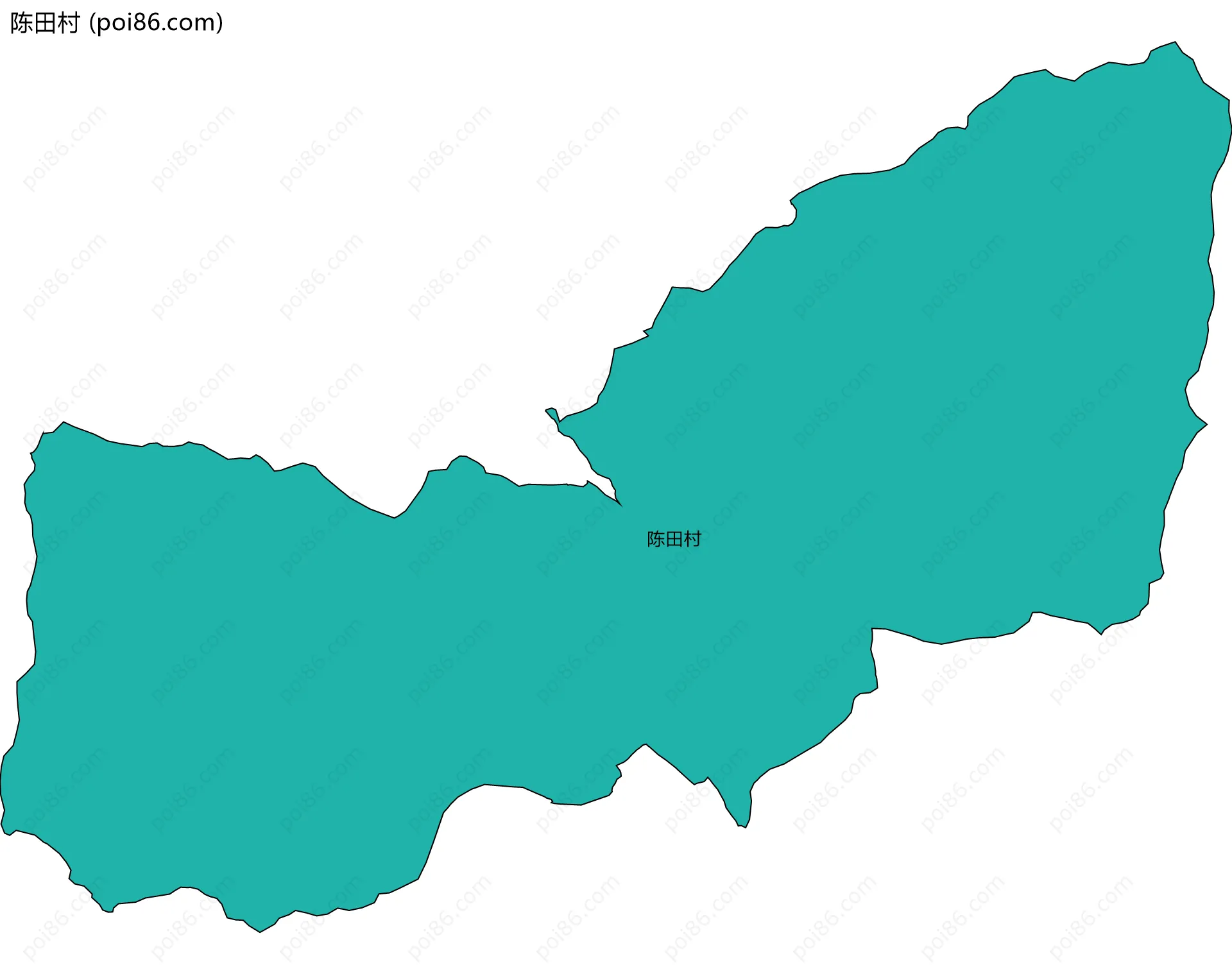 陈田村边界地图