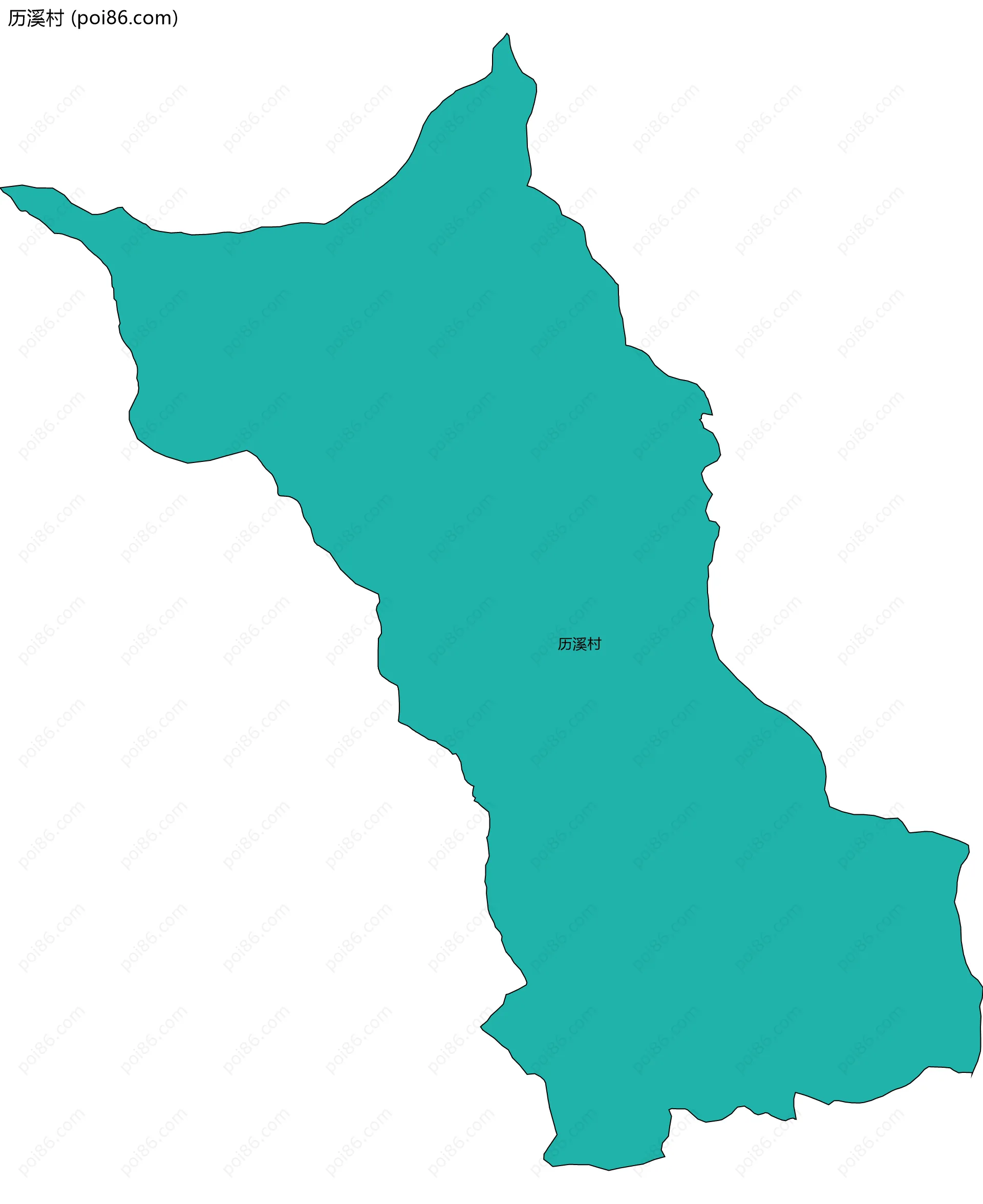 历溪村边界地图