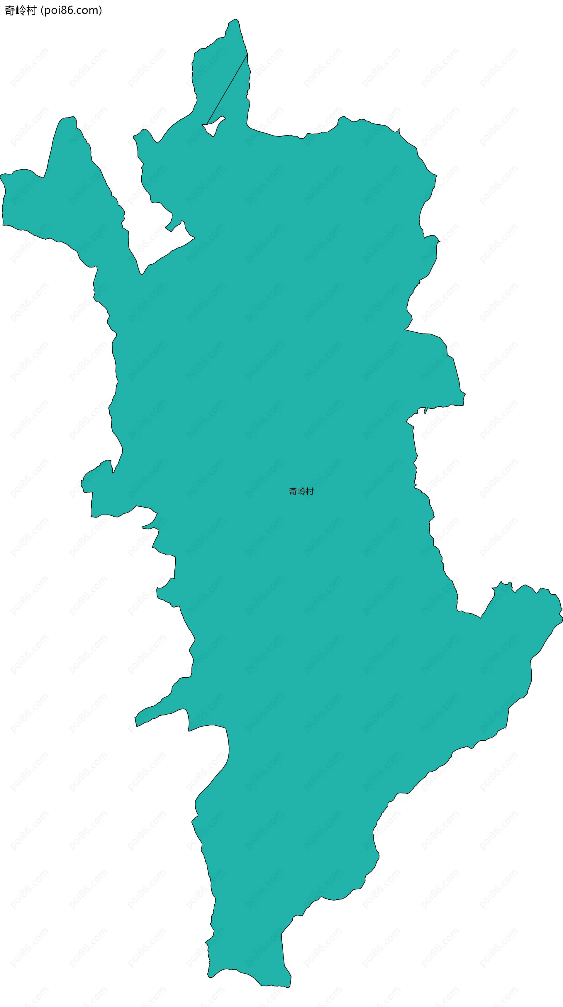 奇岭村边界地图