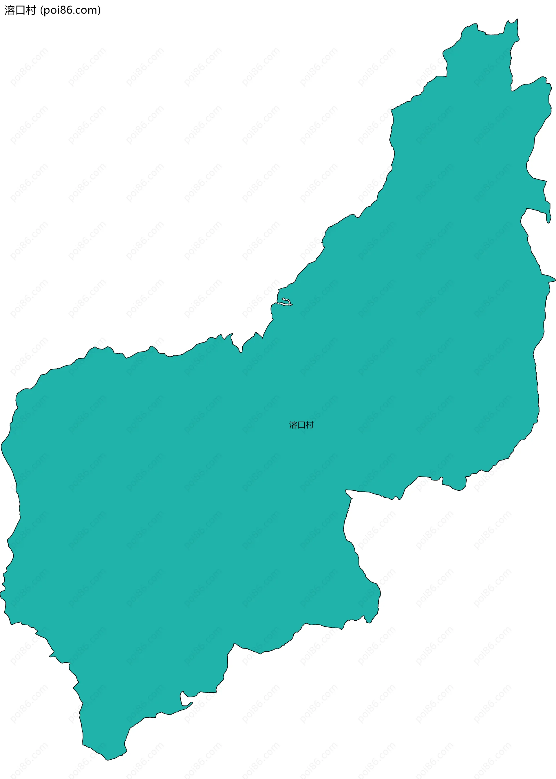 溶口村边界地图