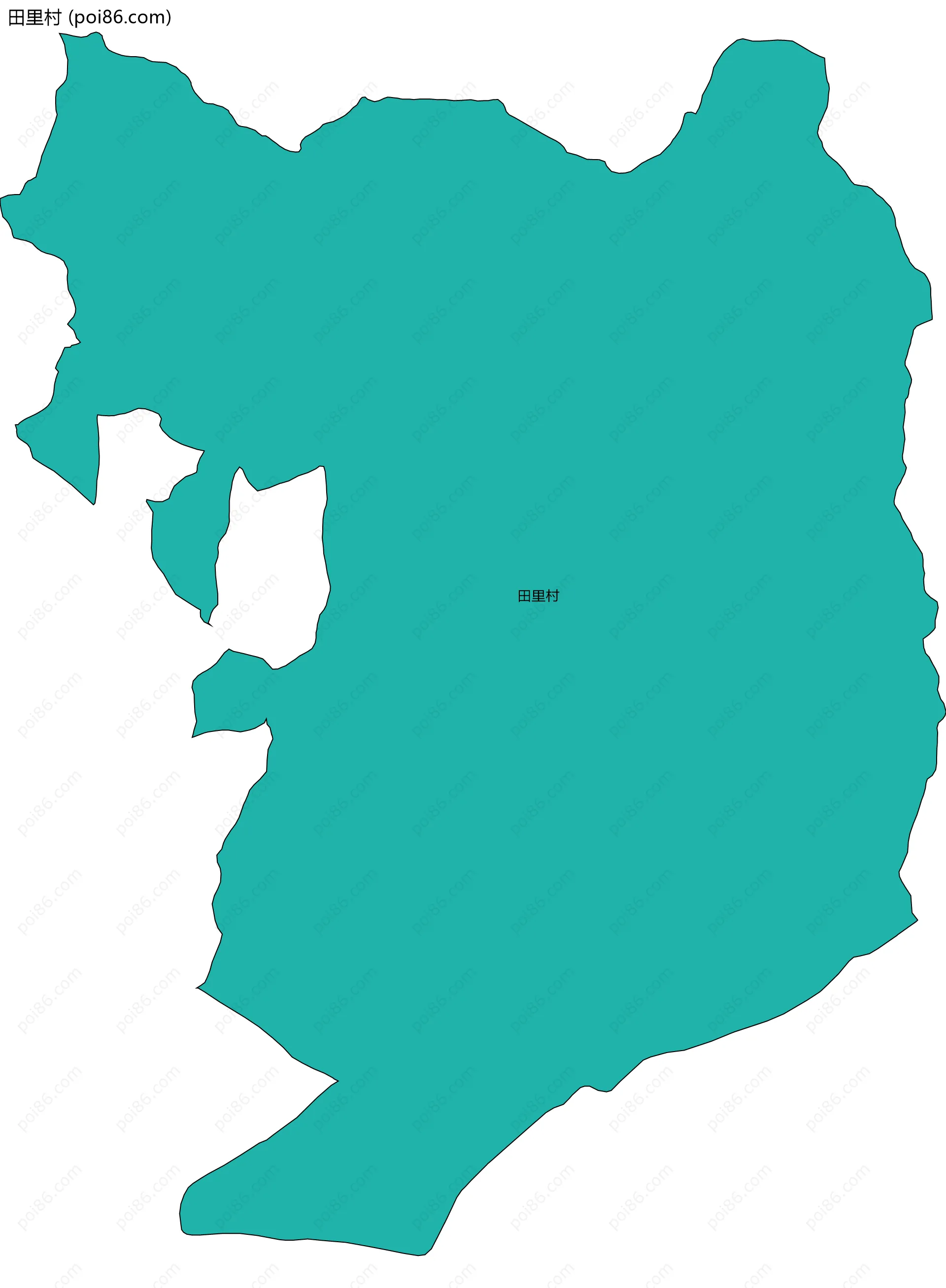 田里村边界地图