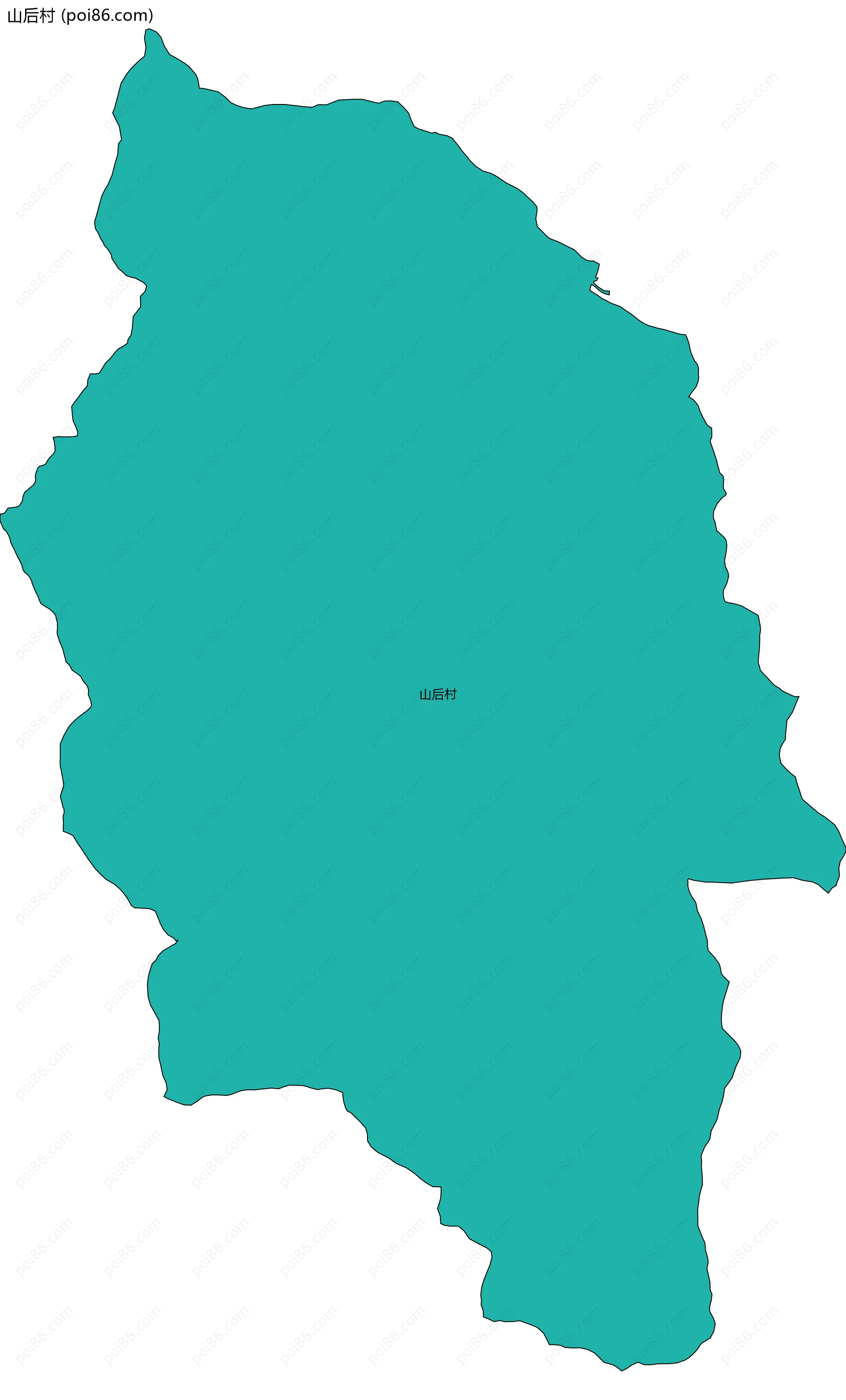 山后村边界地图
