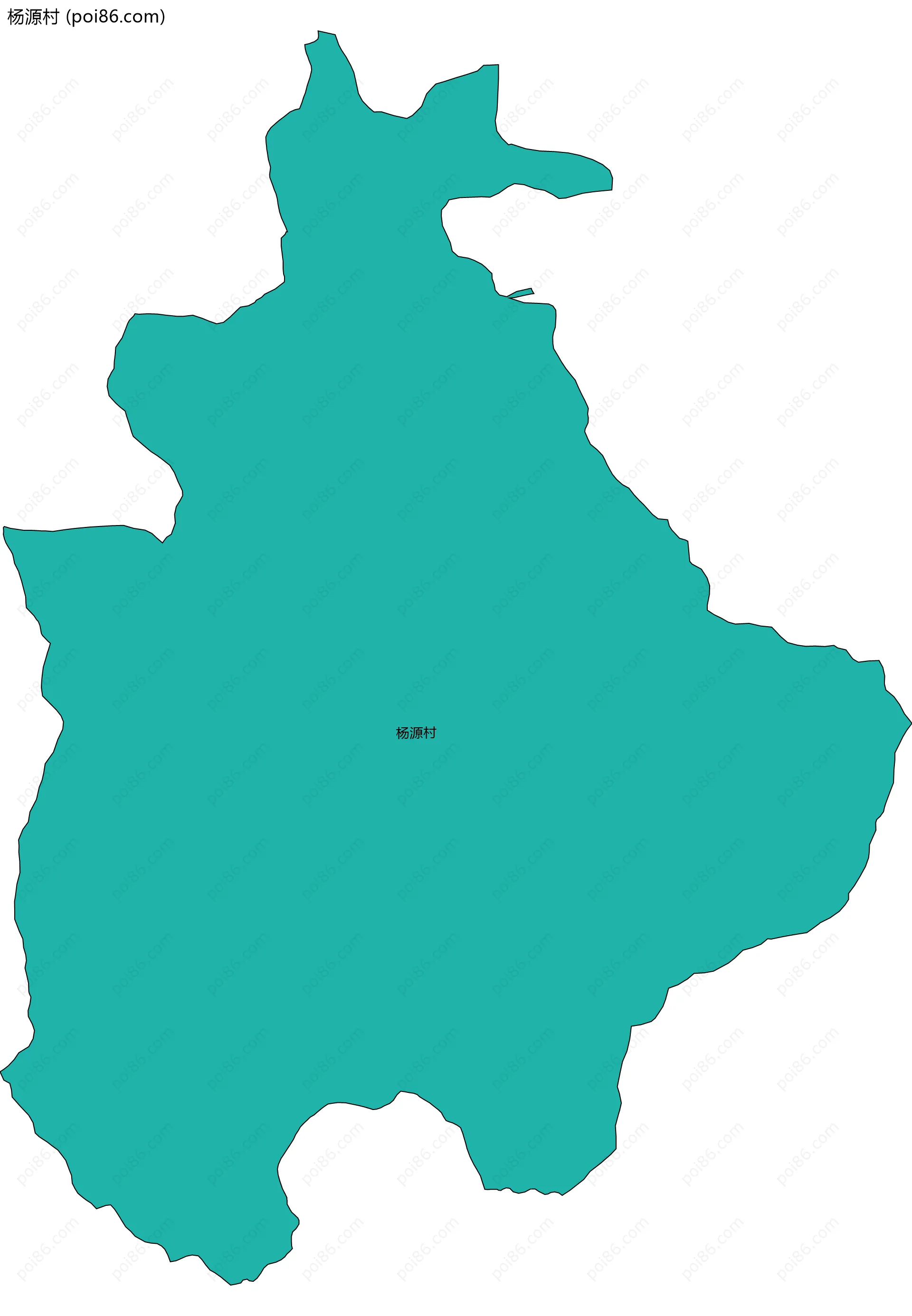 杨源村边界地图