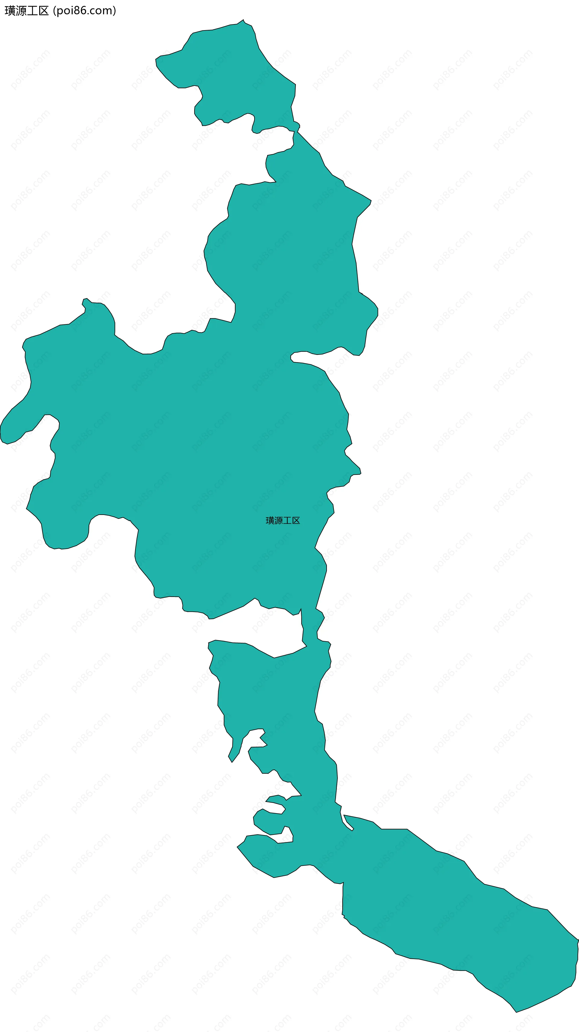 璜源工区边界地图