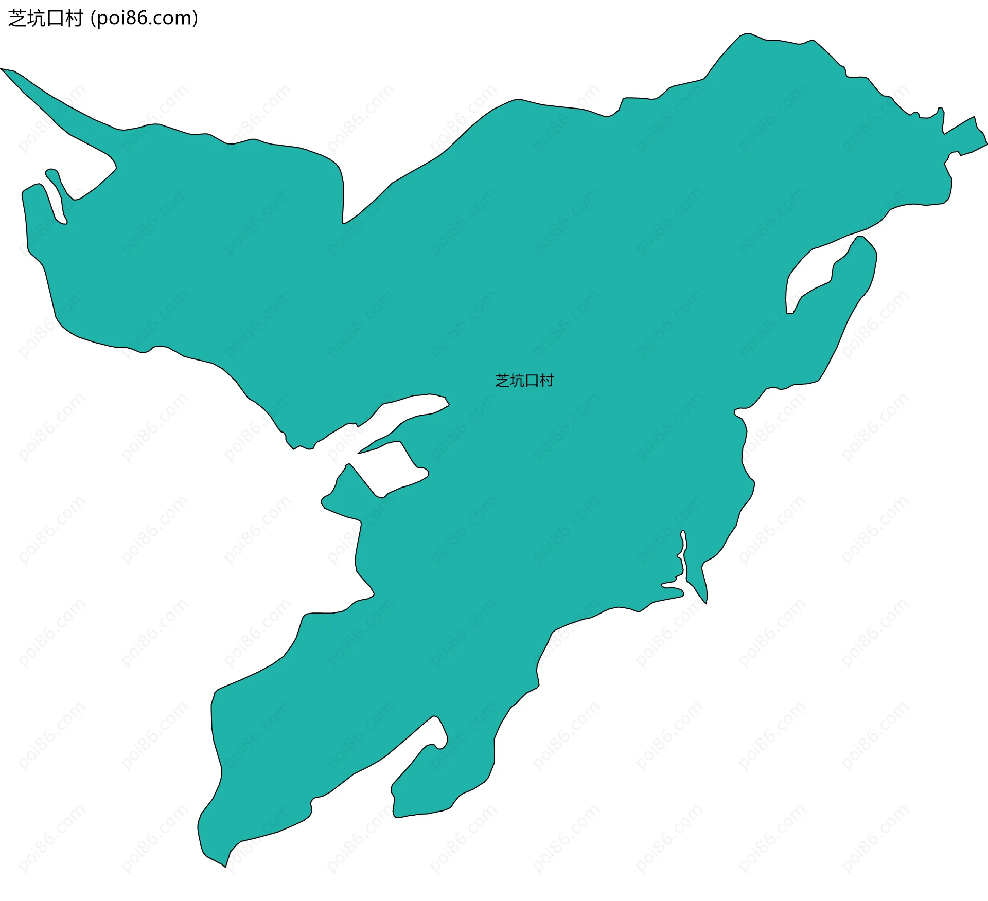 芝坑口村边界地图