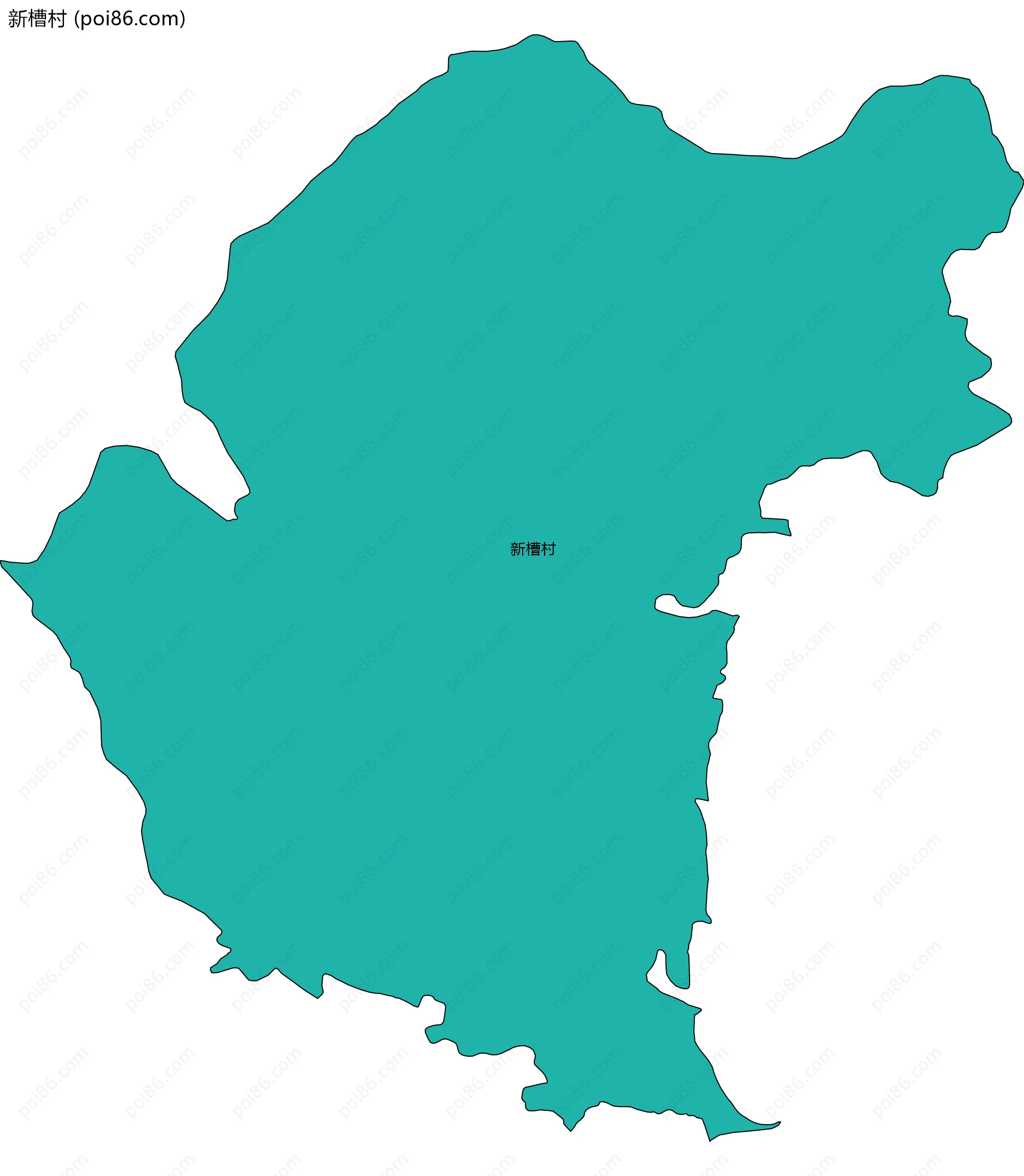 新槽村边界地图
