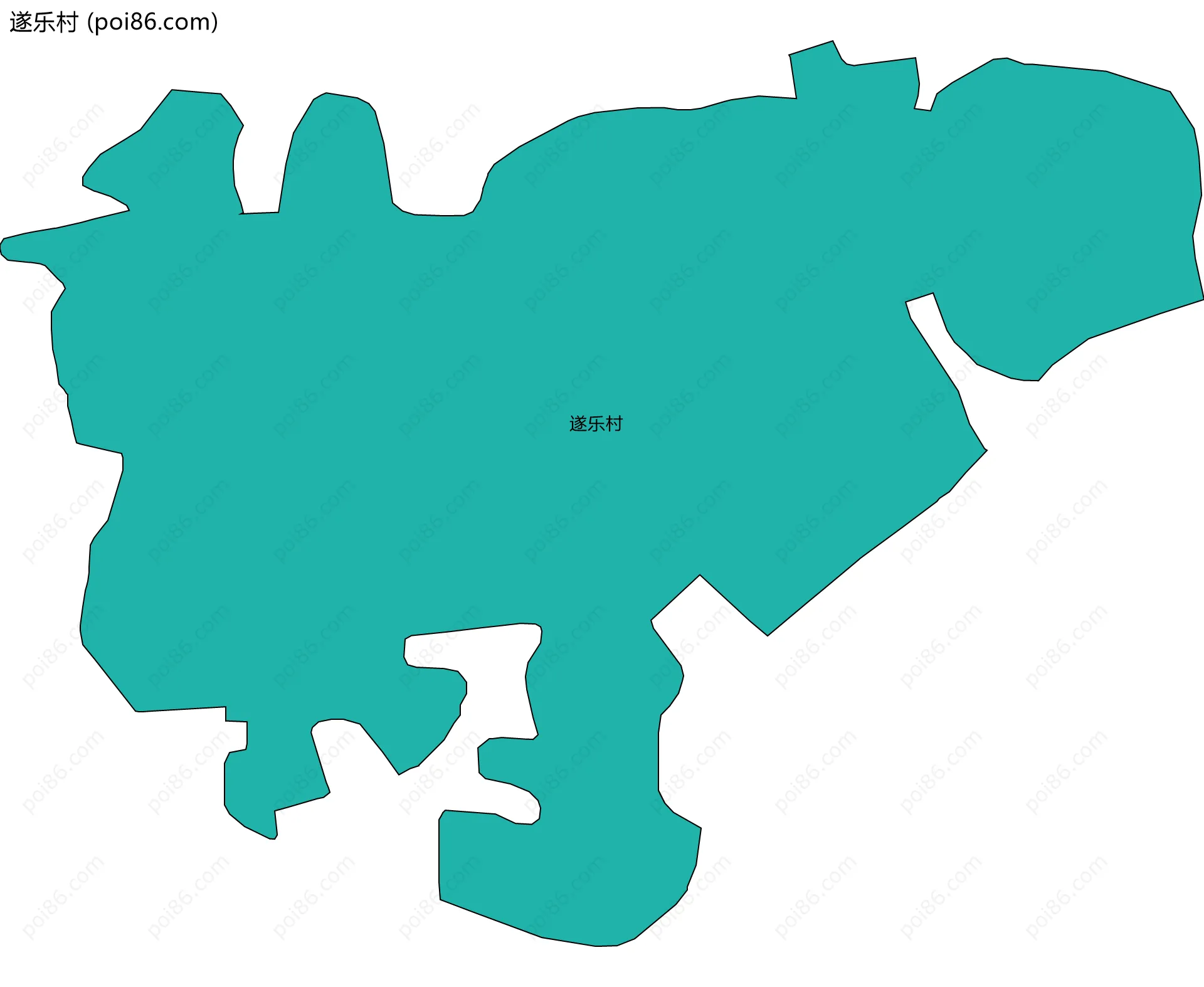 遂乐村边界地图