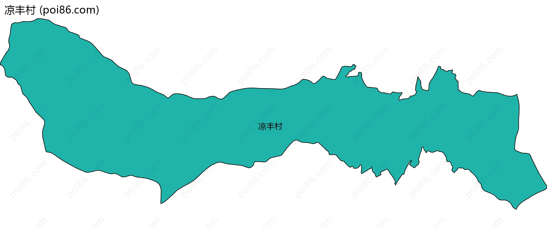 凉丰村边界地图