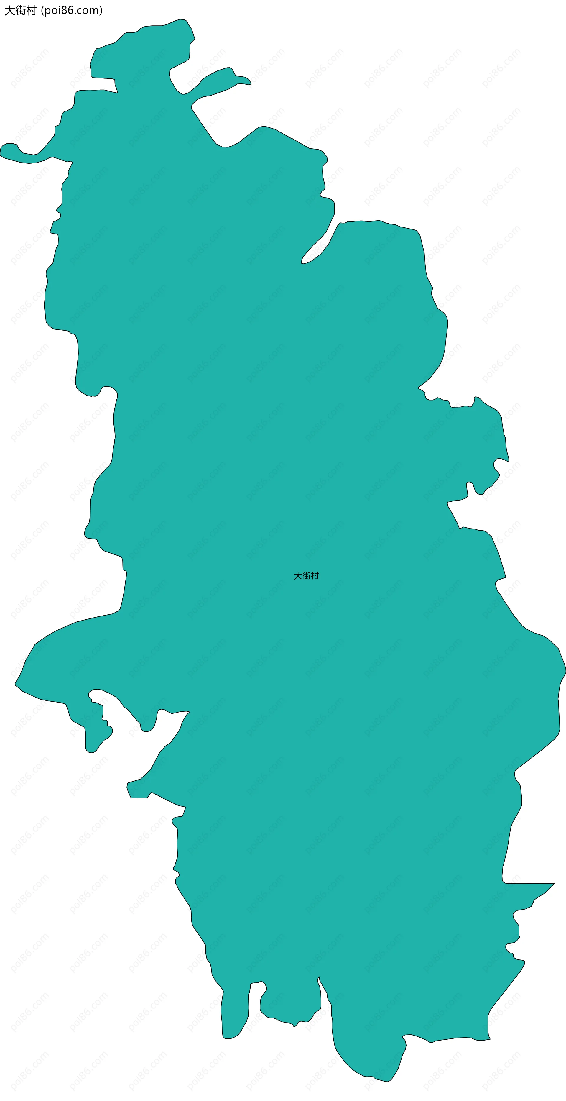 大街村边界地图