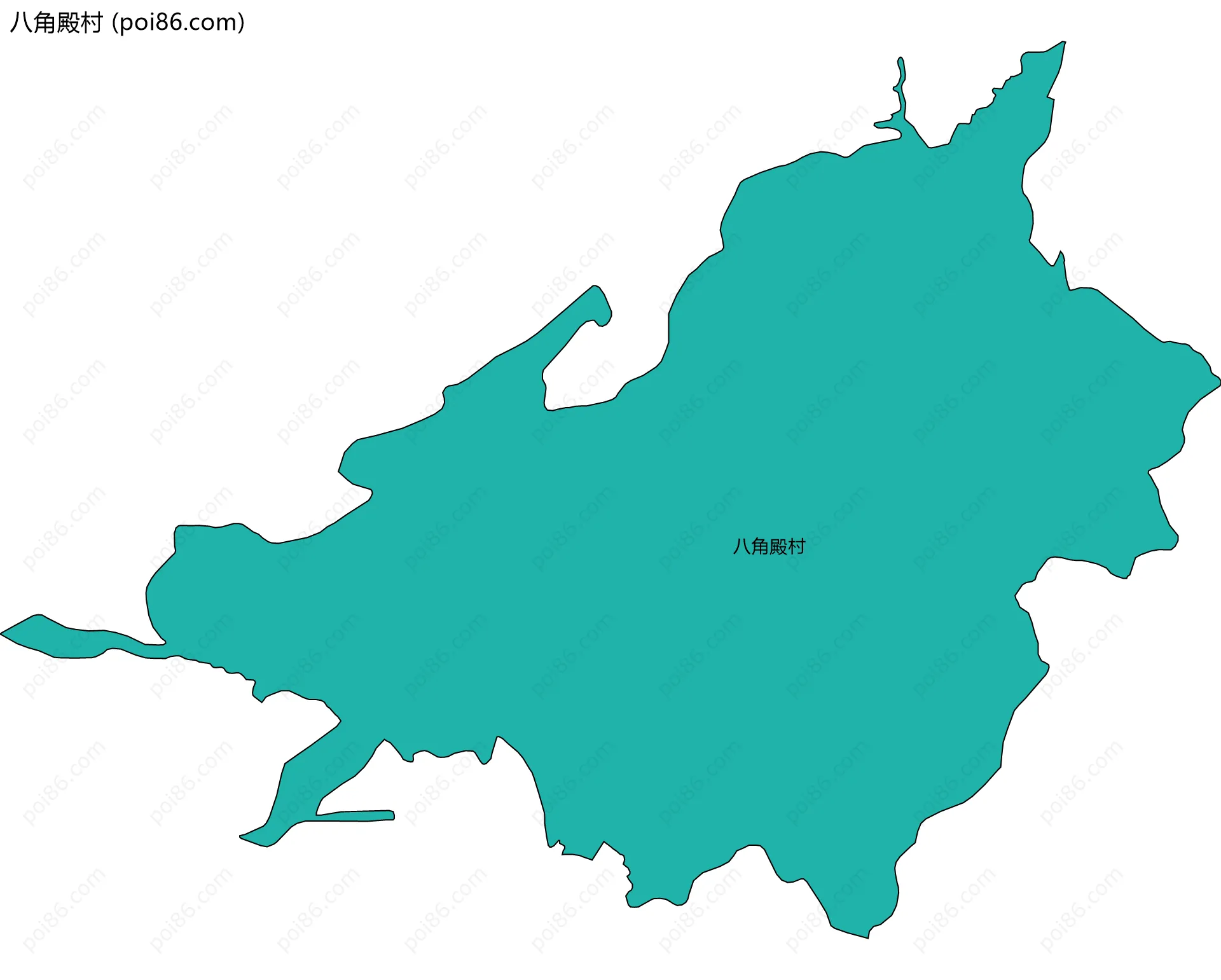 八角殿村边界地图