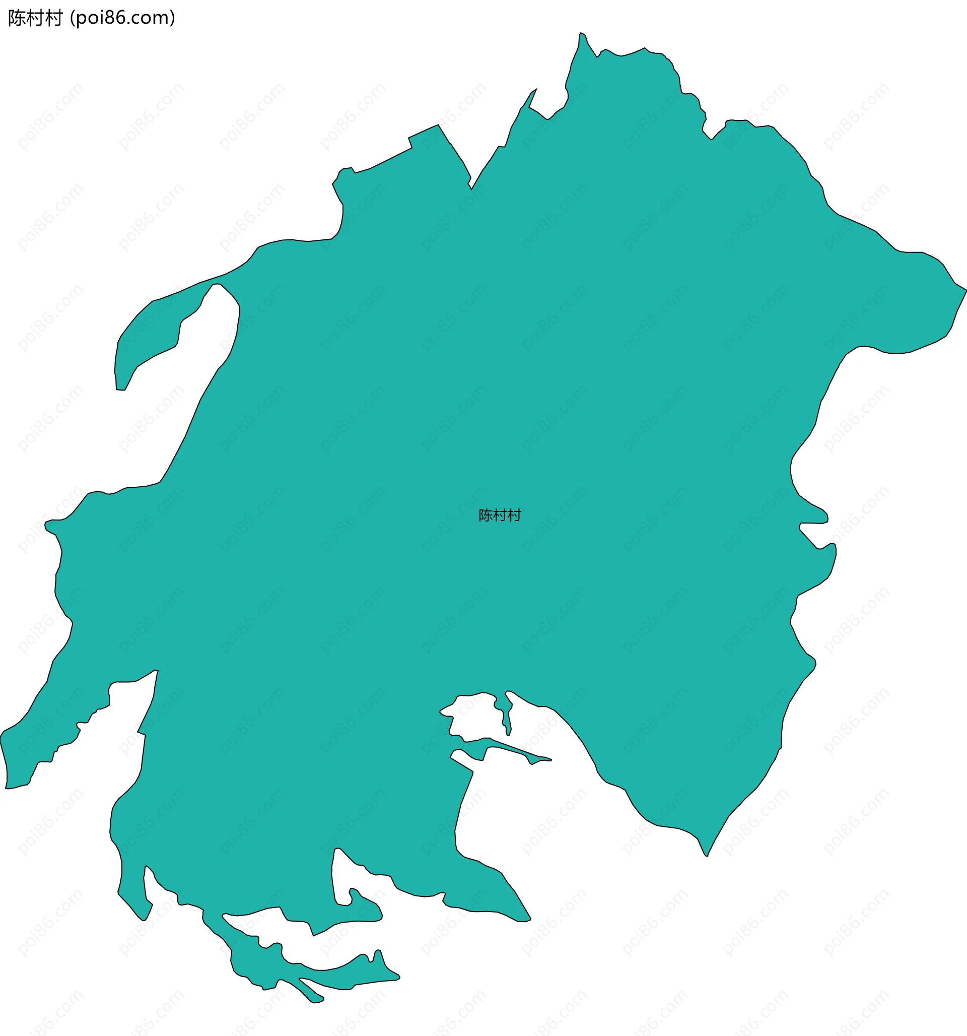 陈村村边界地图