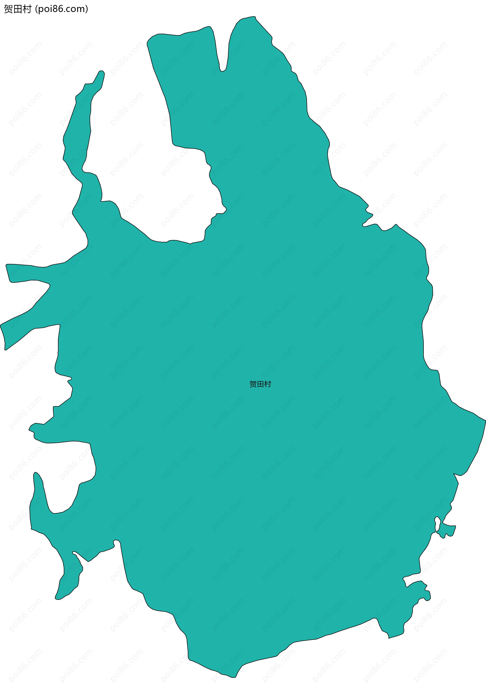 贺田村边界地图