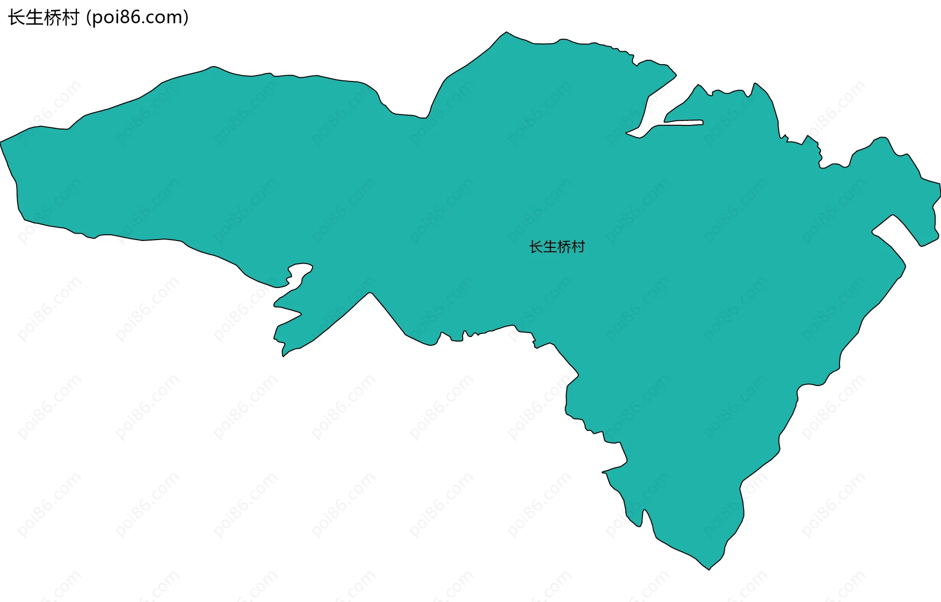 长生桥村边界地图