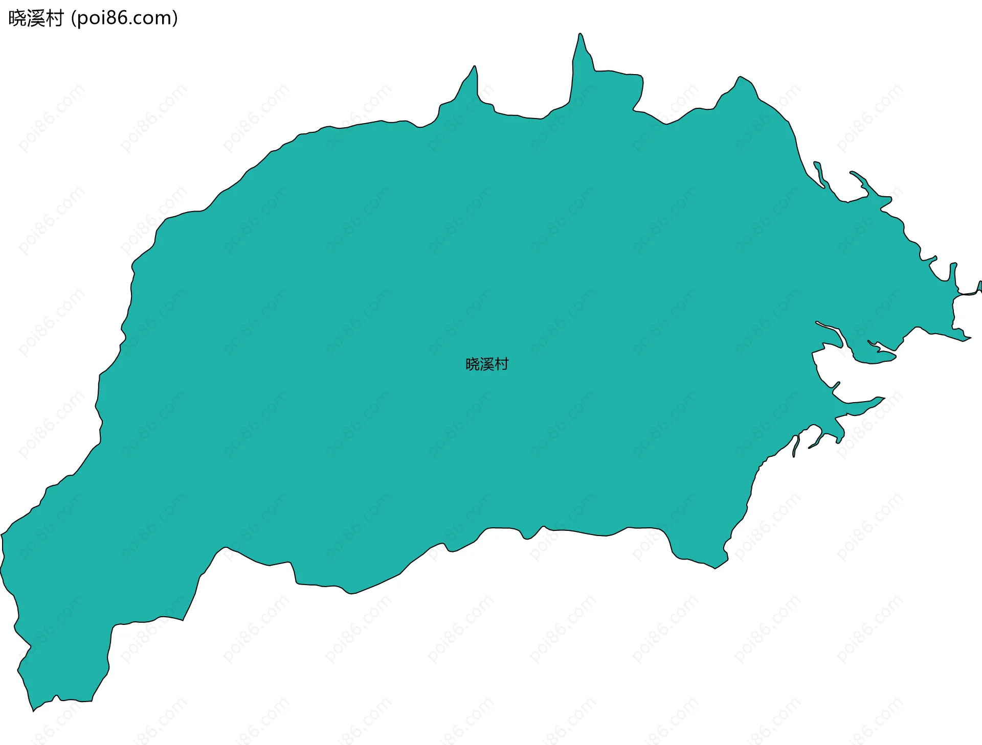 晓溪村边界地图