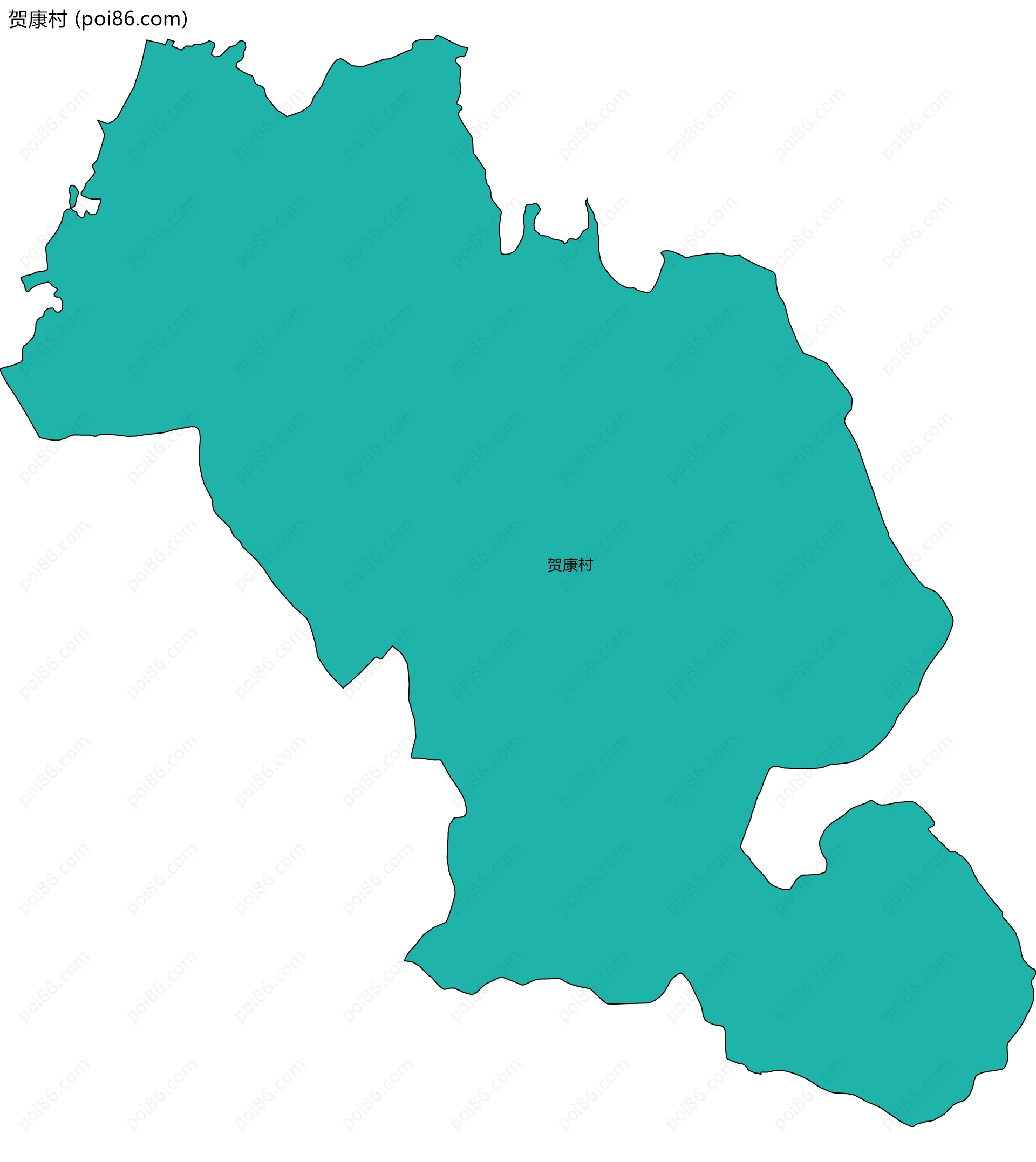 贺康村边界地图