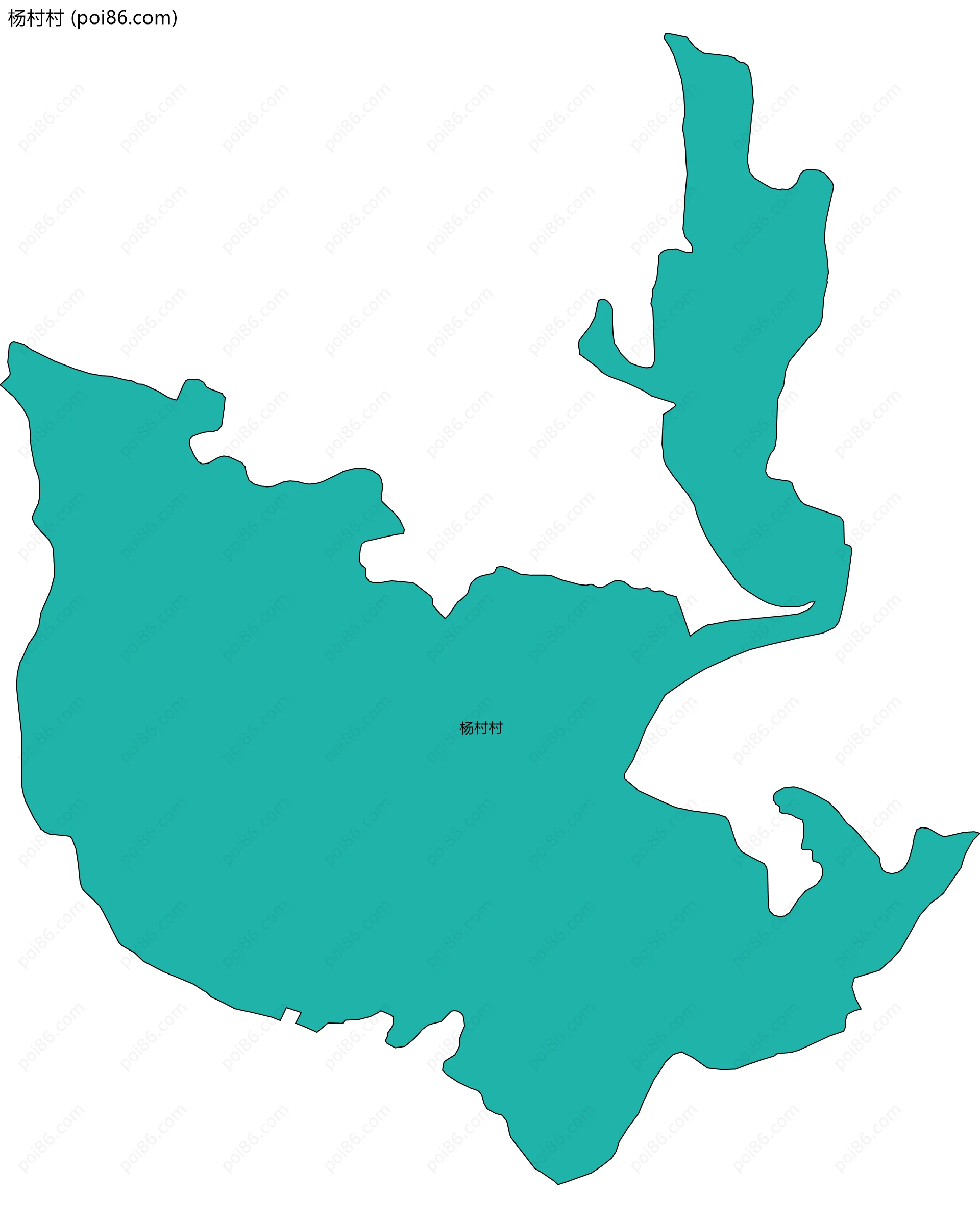 杨村村边界地图