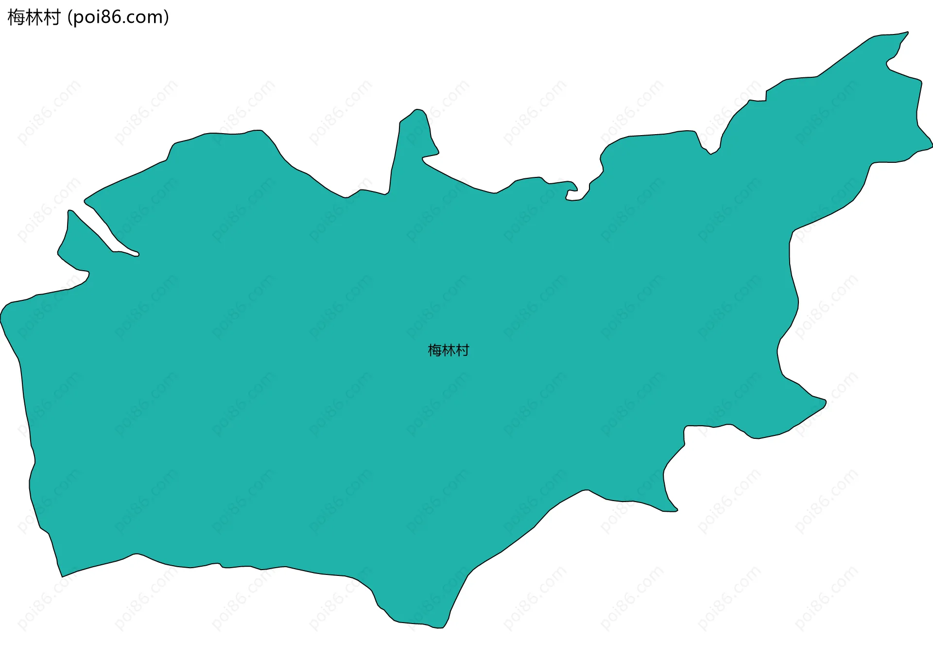 梅林村边界地图