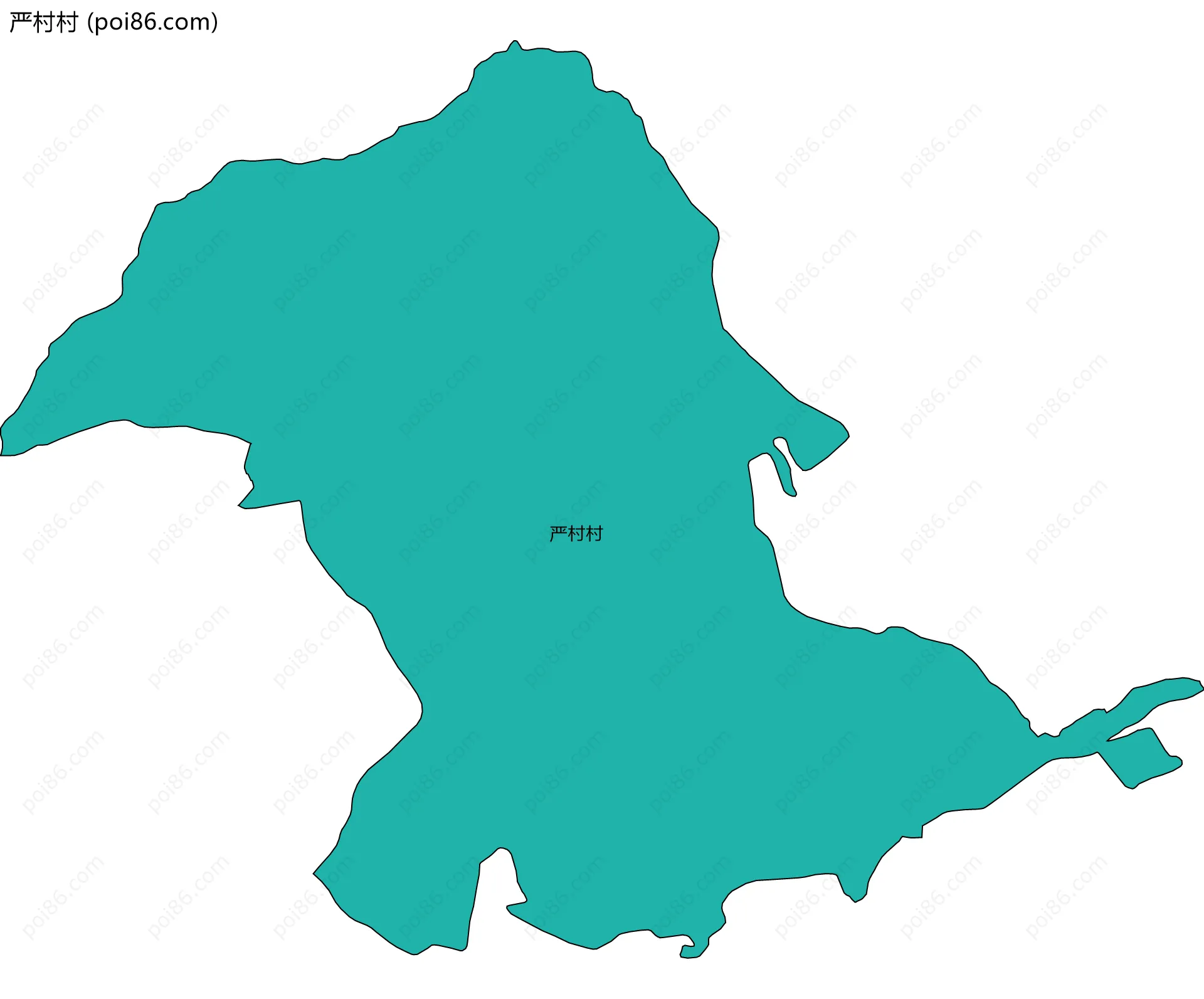 严村村边界地图