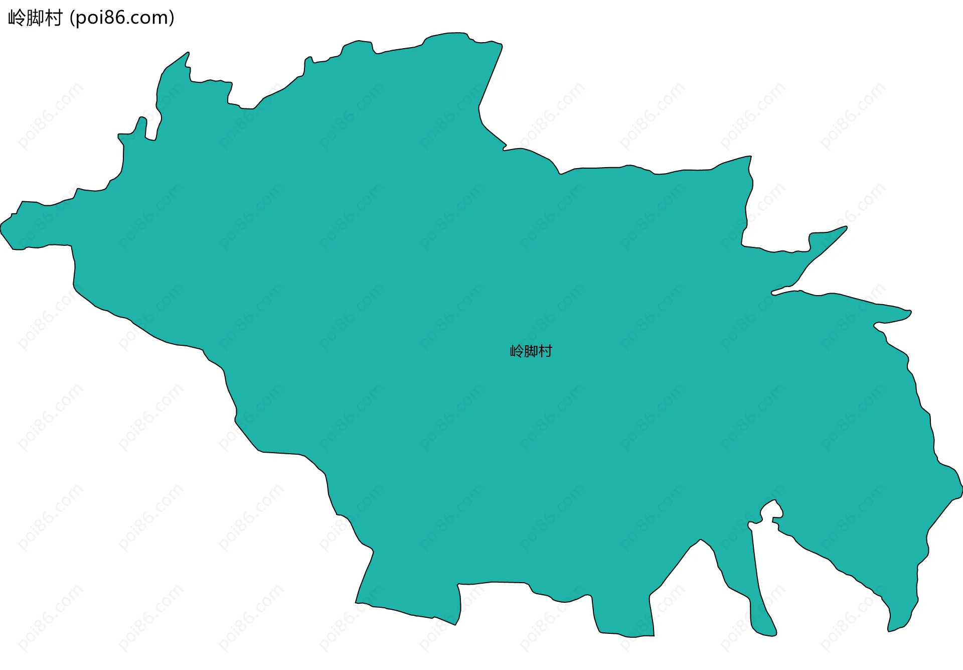 岭脚村边界地图