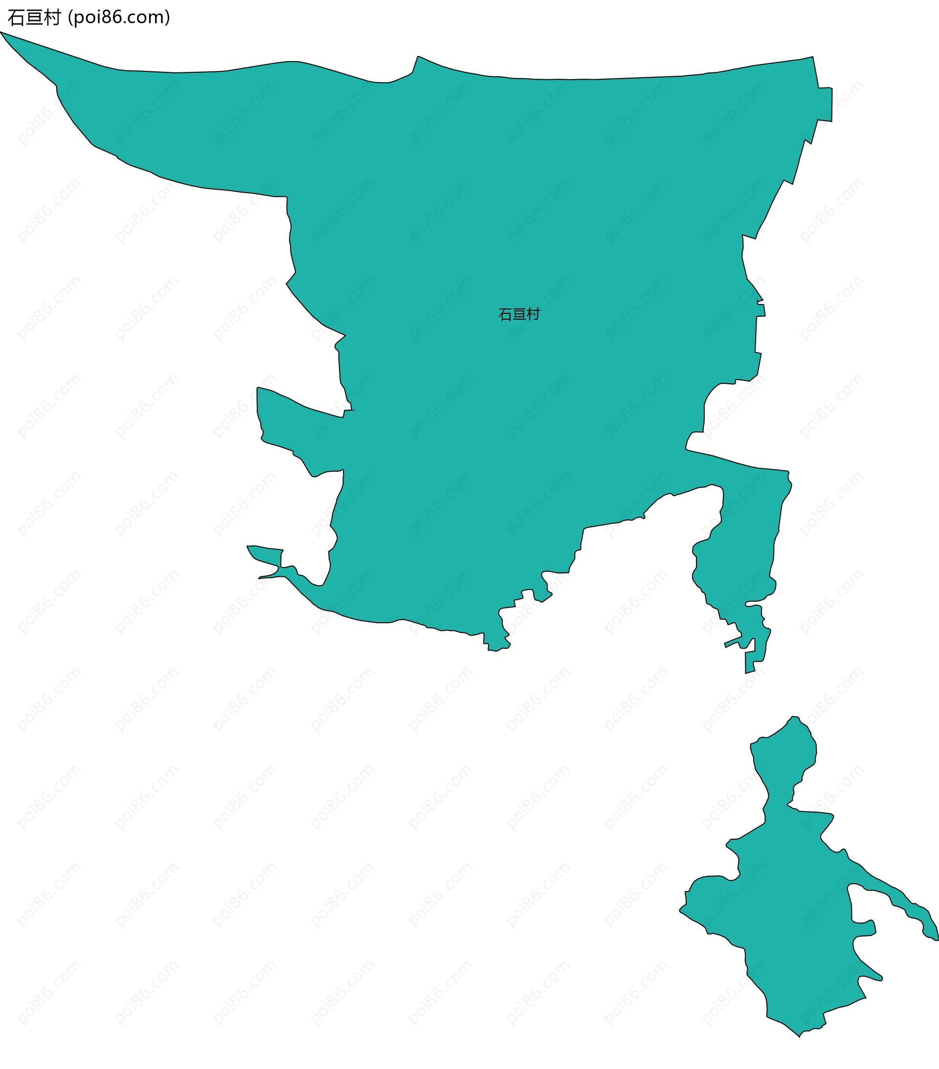 石亘村边界地图