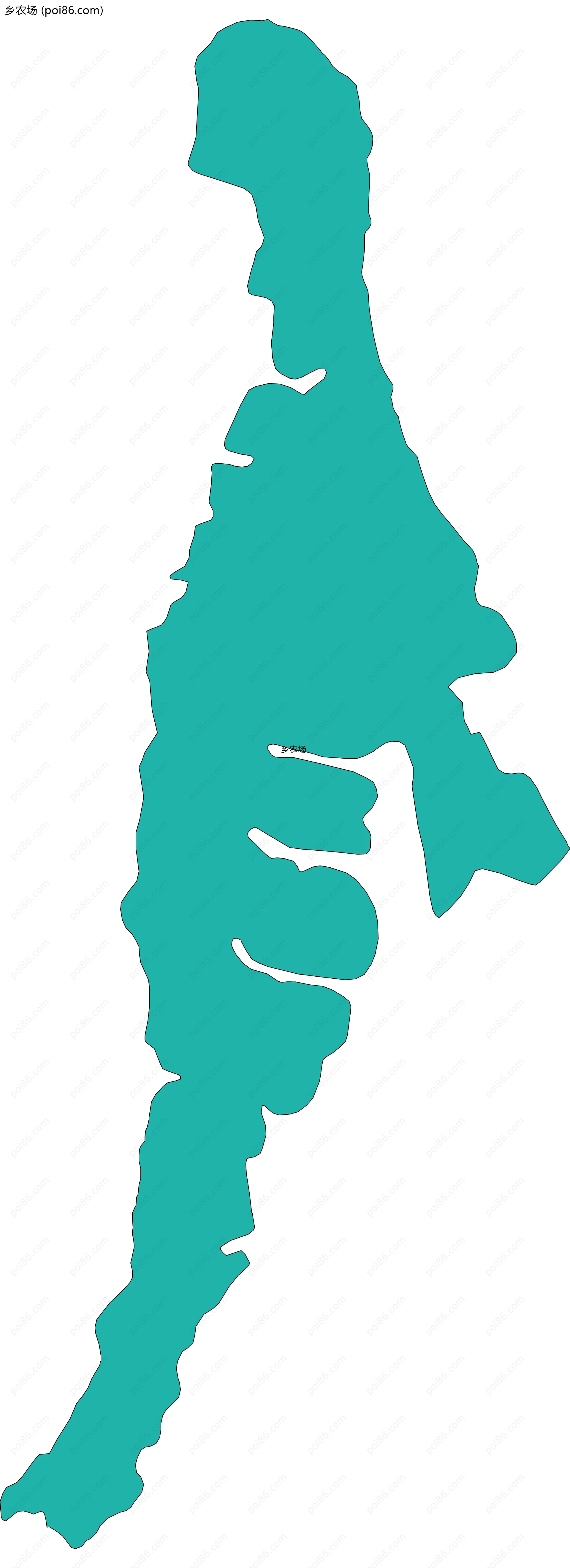 乡农场边界地图