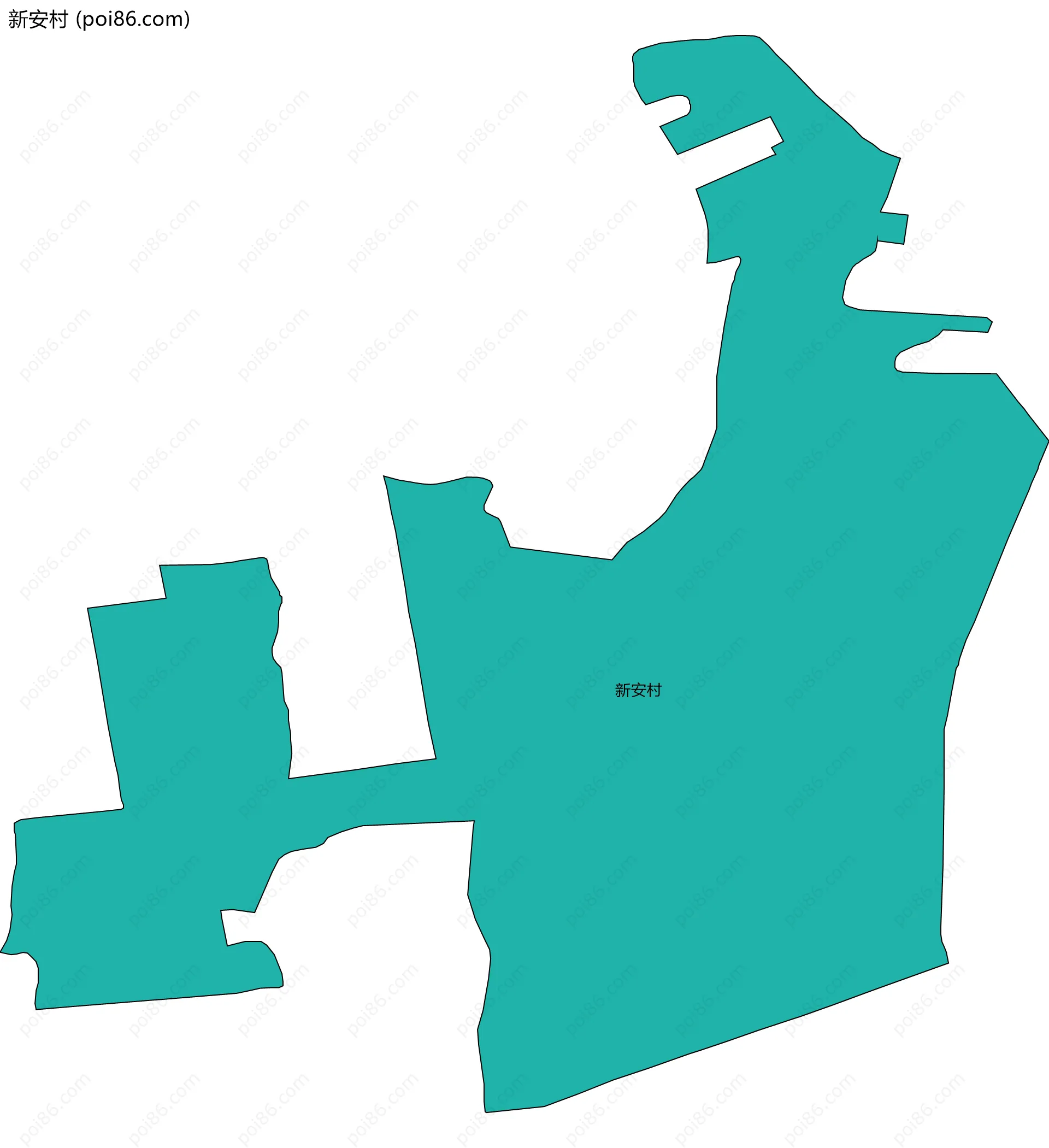 新安村边界地图