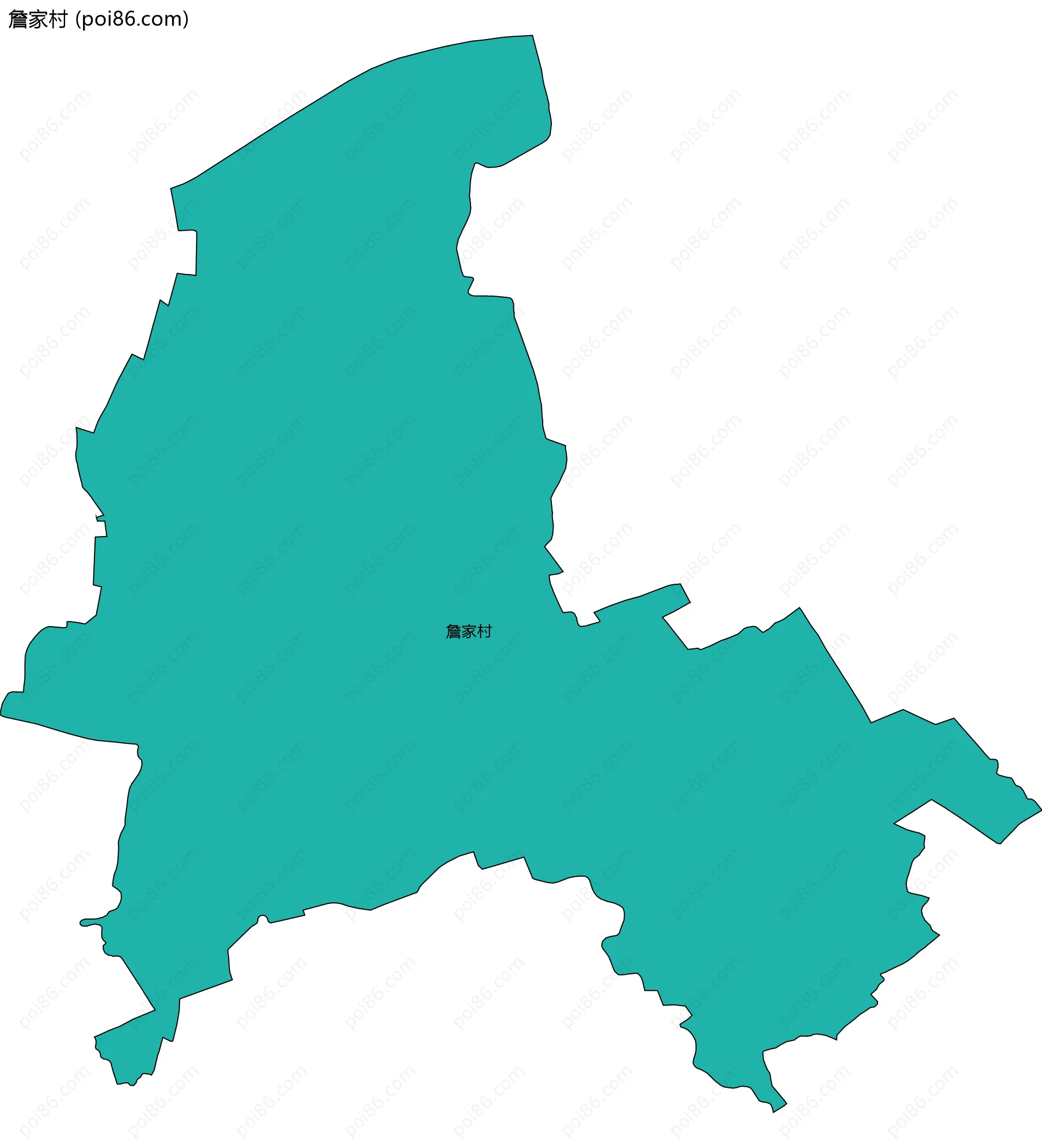 詹家村边界地图