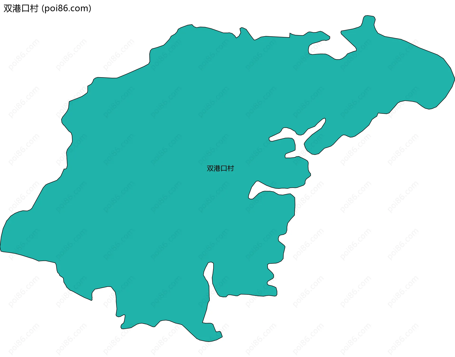 双港口村边界地图