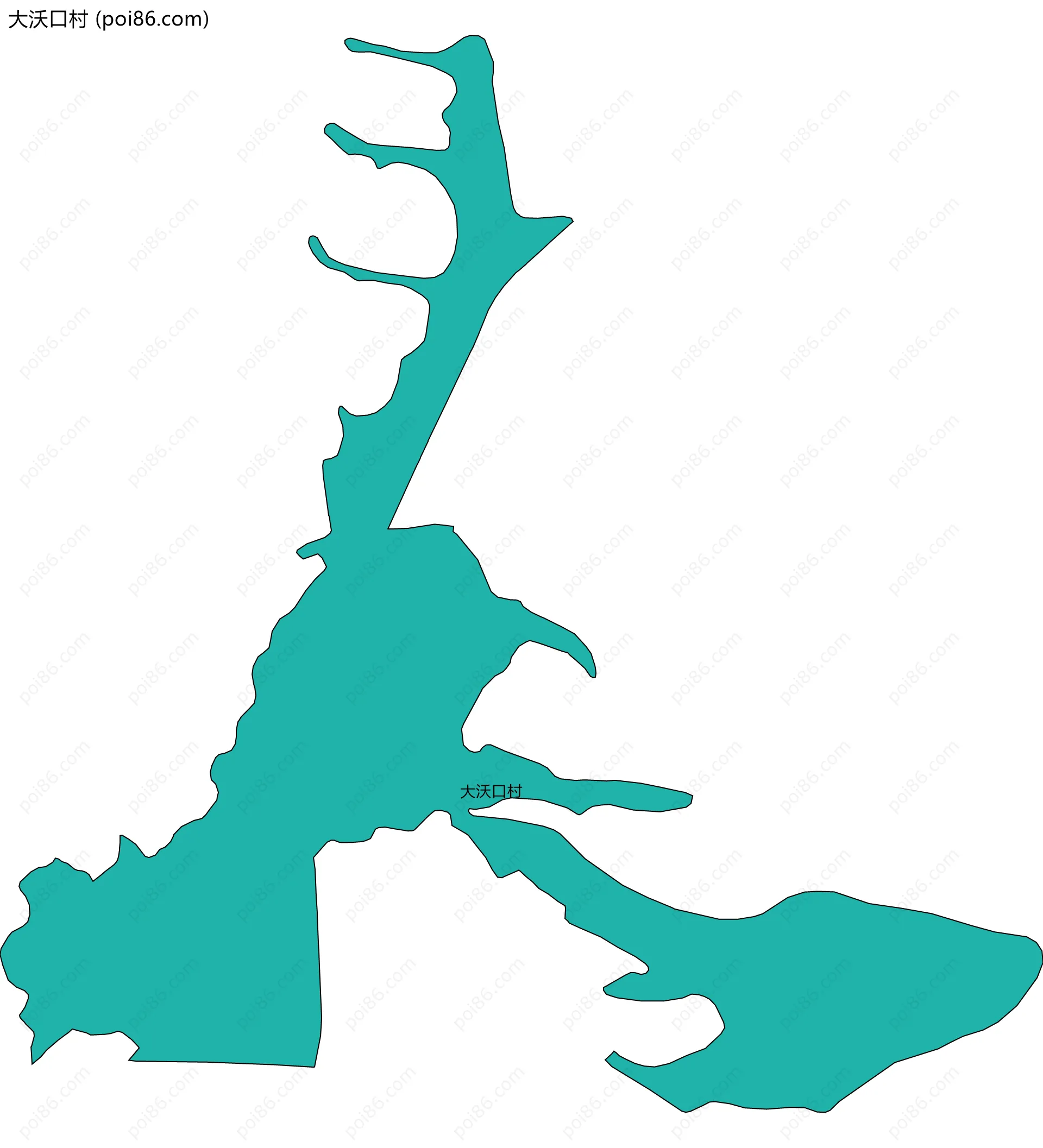 大沃口村边界地图