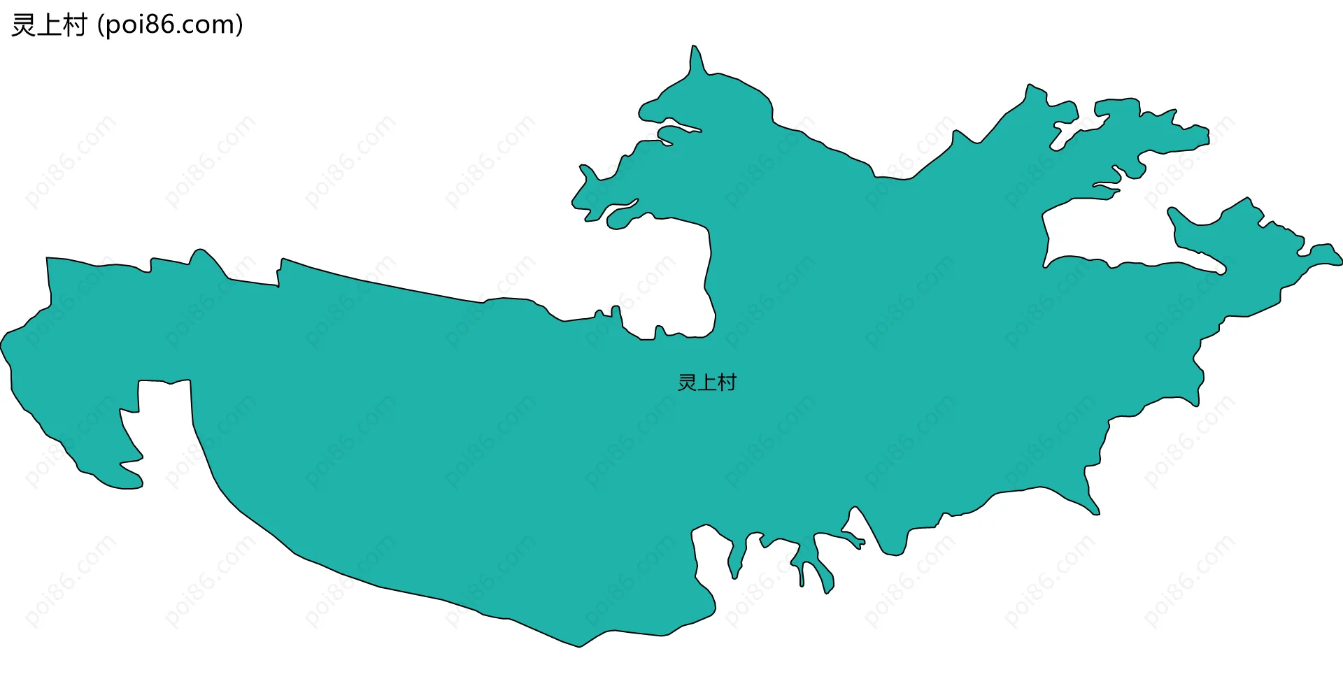 灵上村边界地图