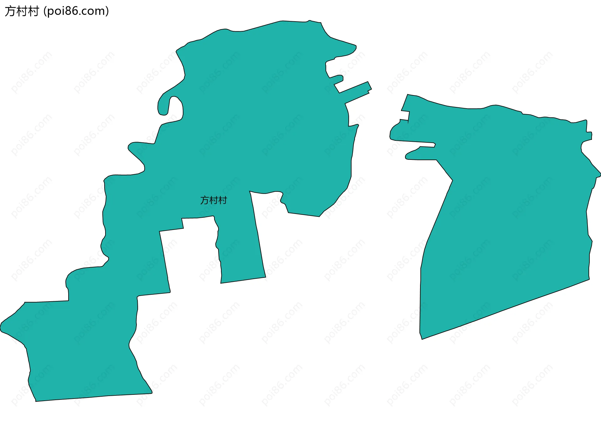 方村村边界地图