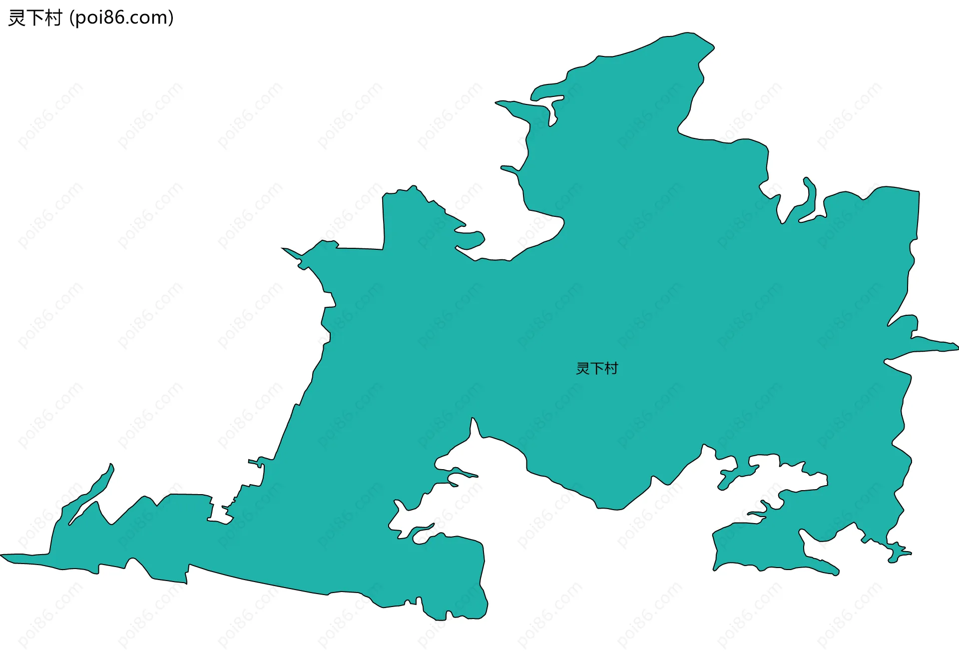 灵下村边界地图