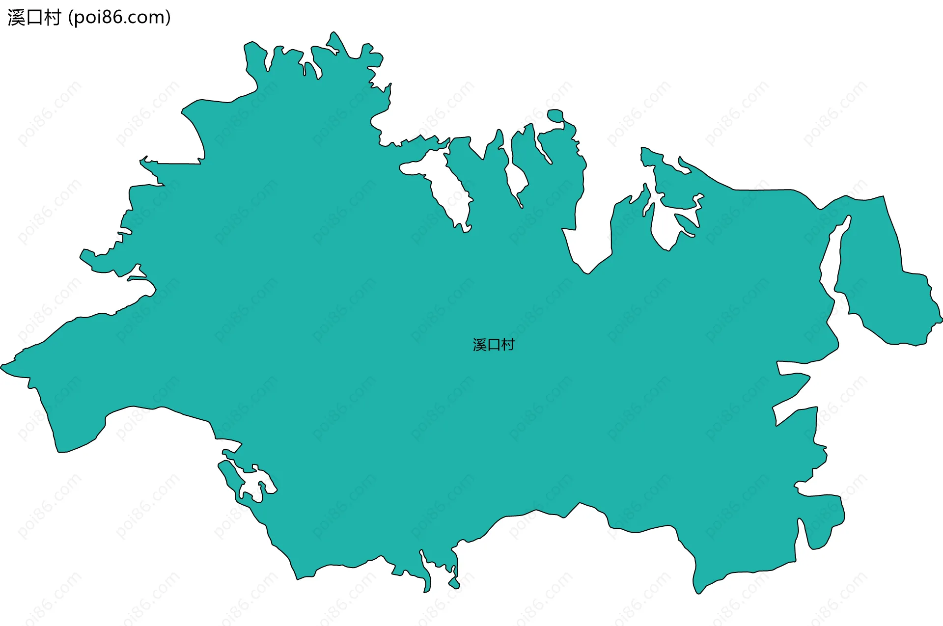 溪口村边界地图