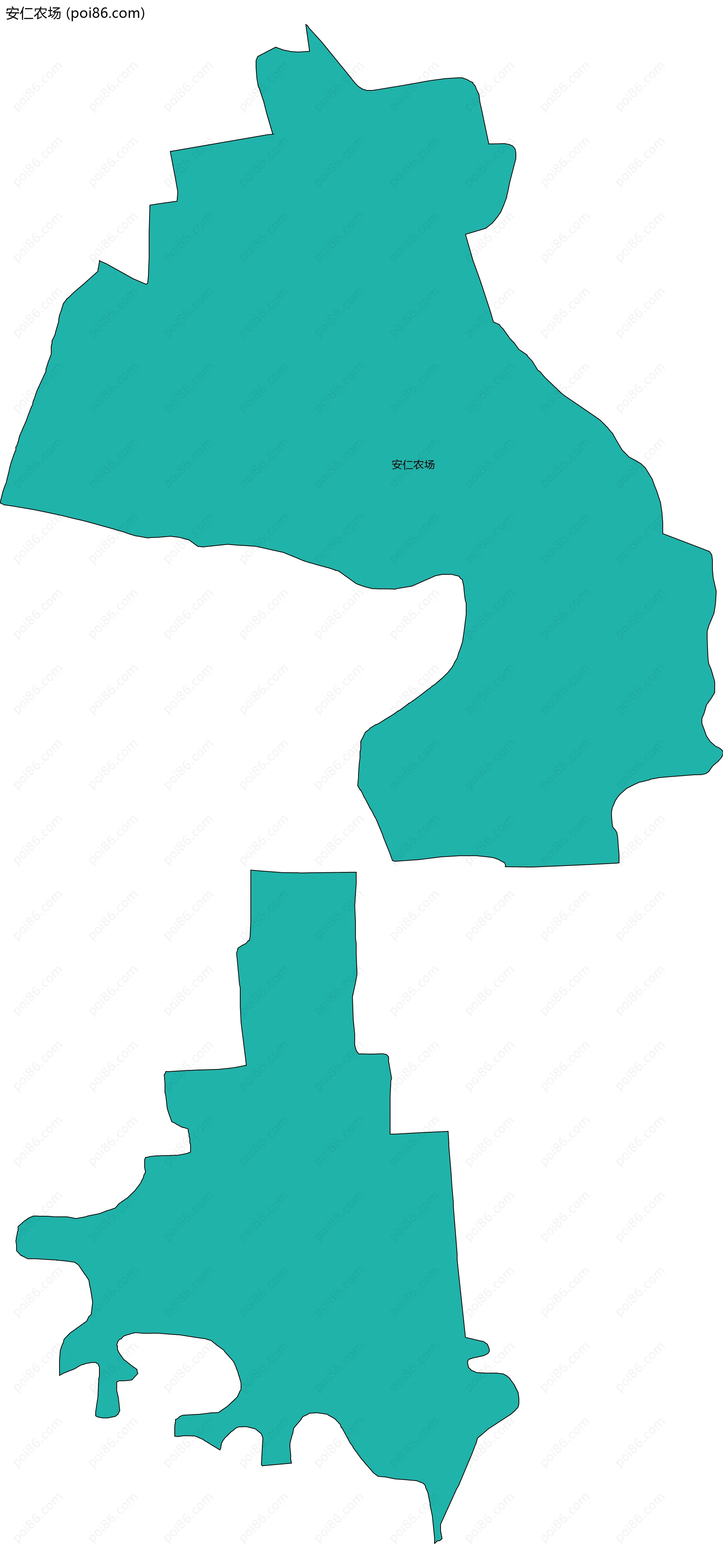 安仁农场边界地图