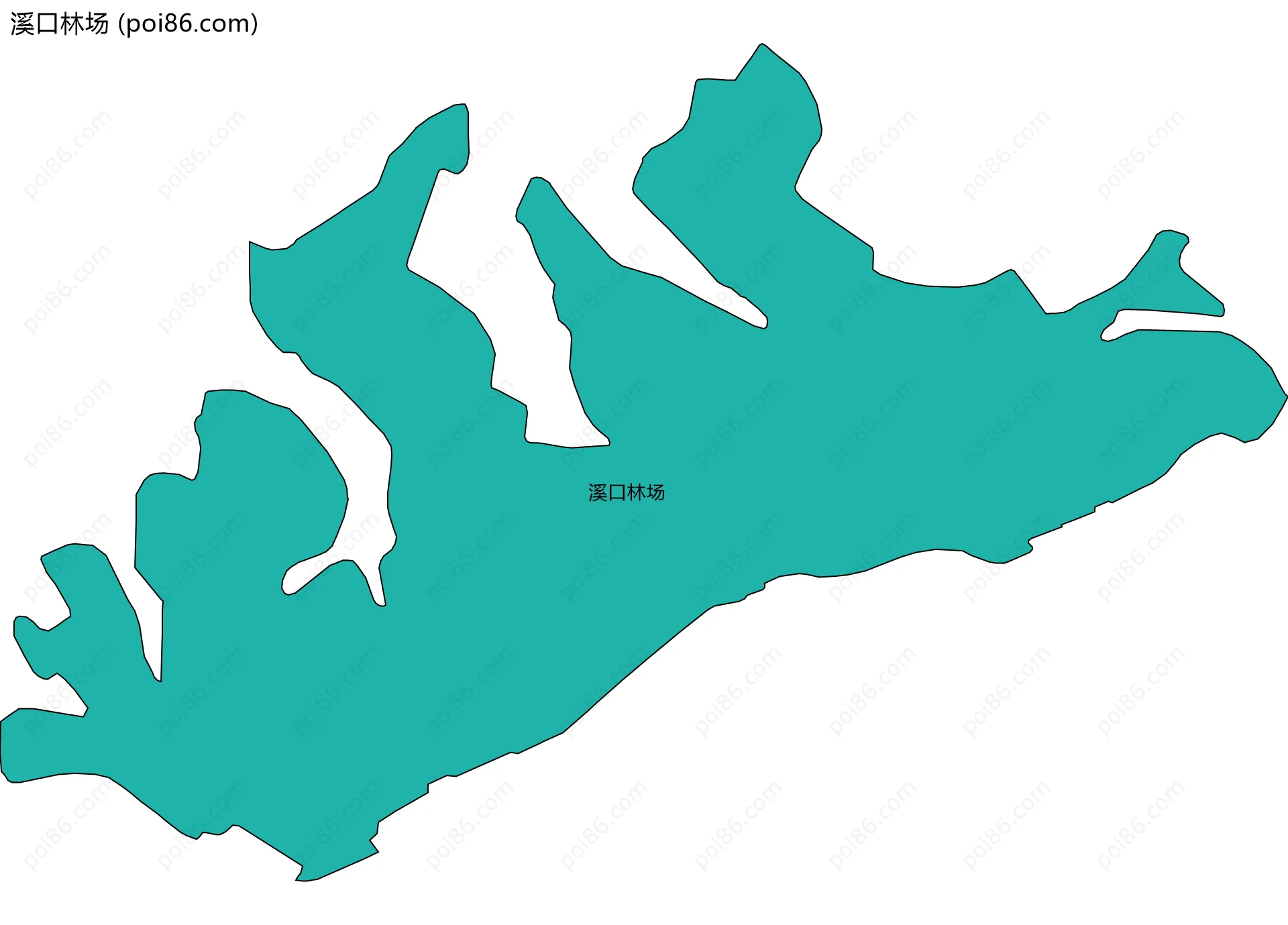 溪口林场边界地图