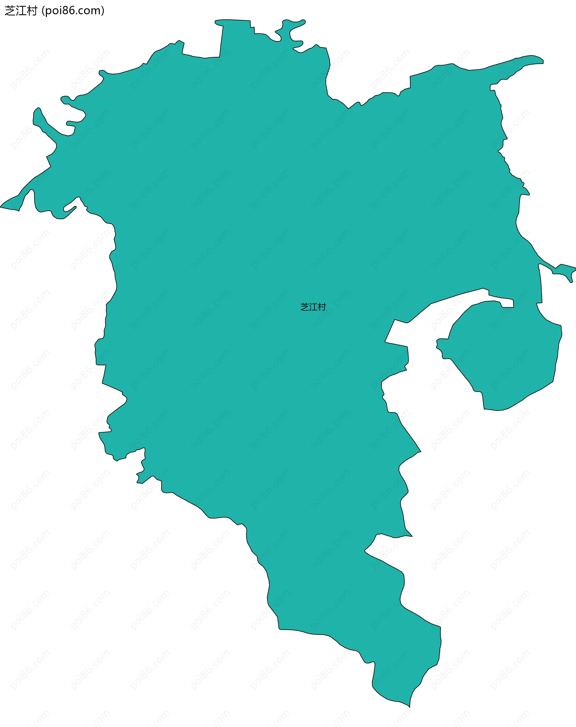 芝江村边界地图