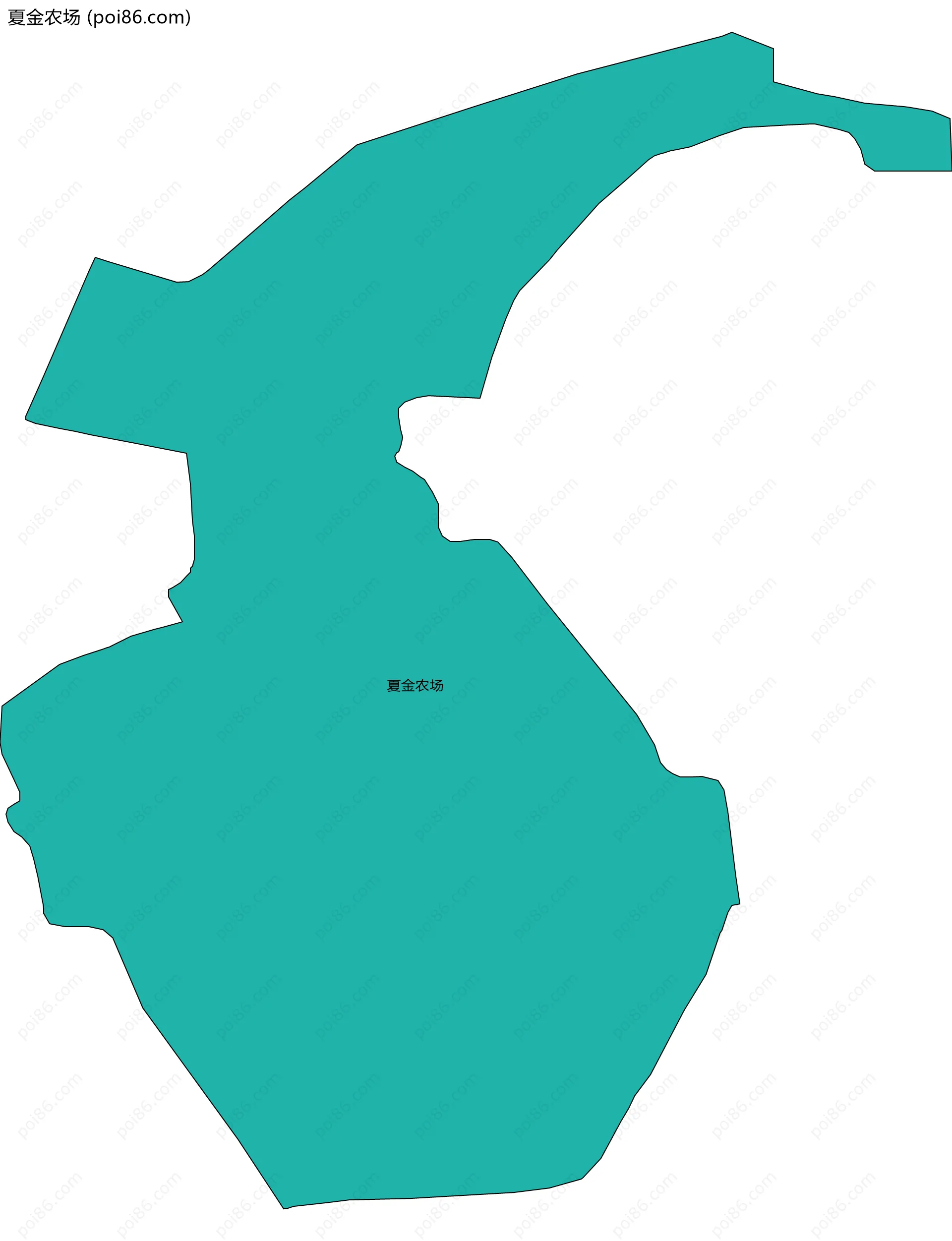 夏金农场边界地图