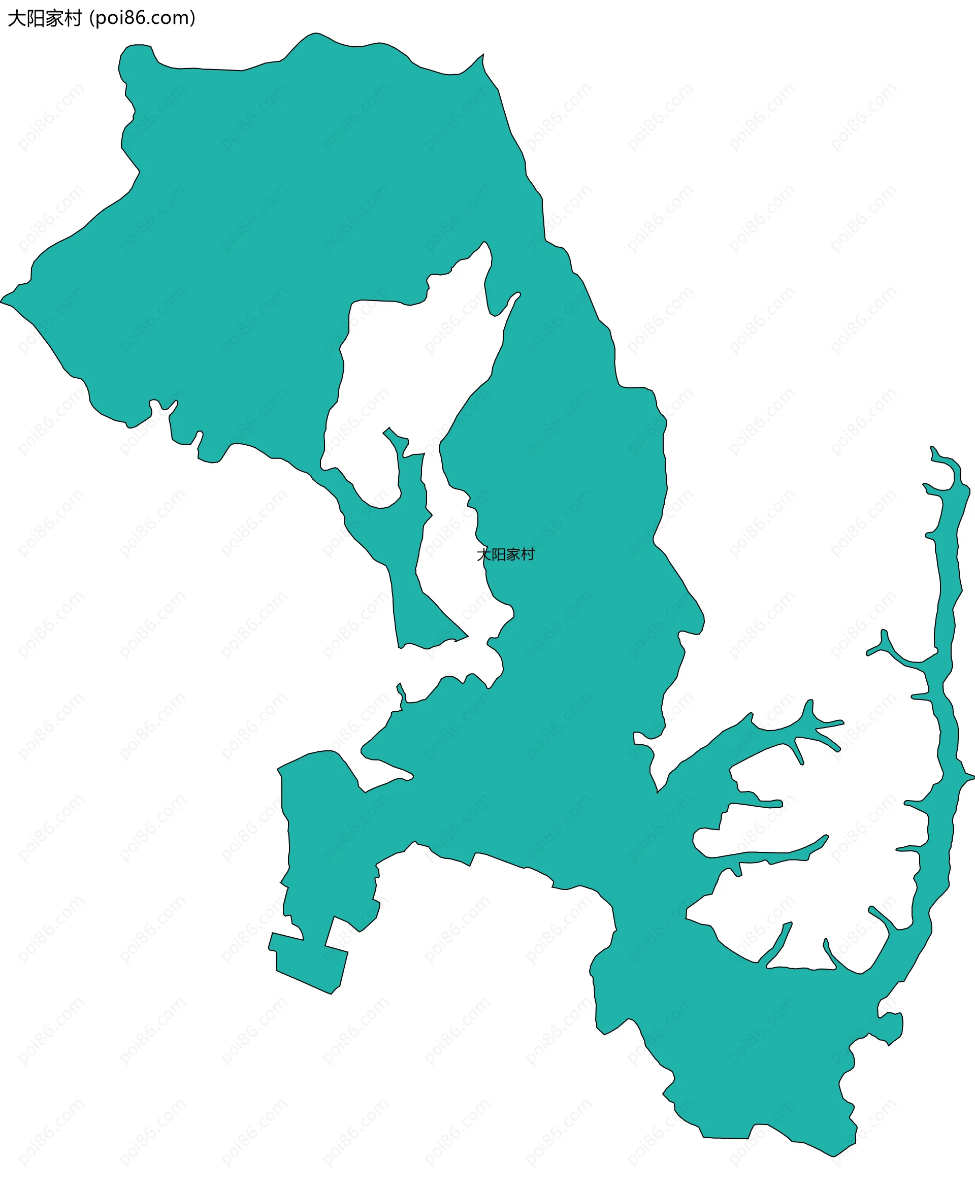 大阳家村边界地图