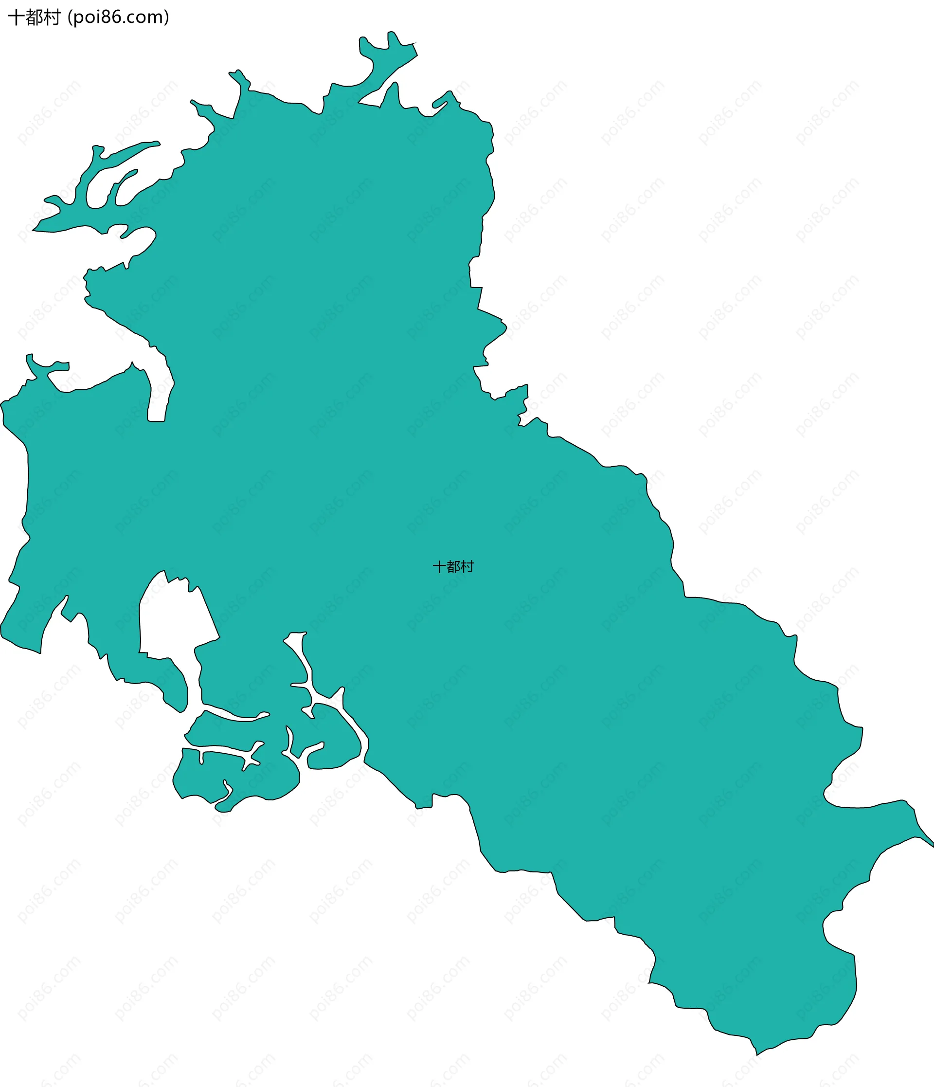 十都村边界地图