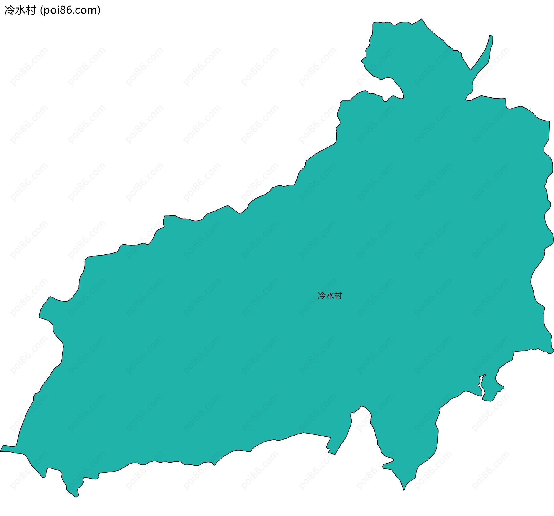 冷水村边界地图
