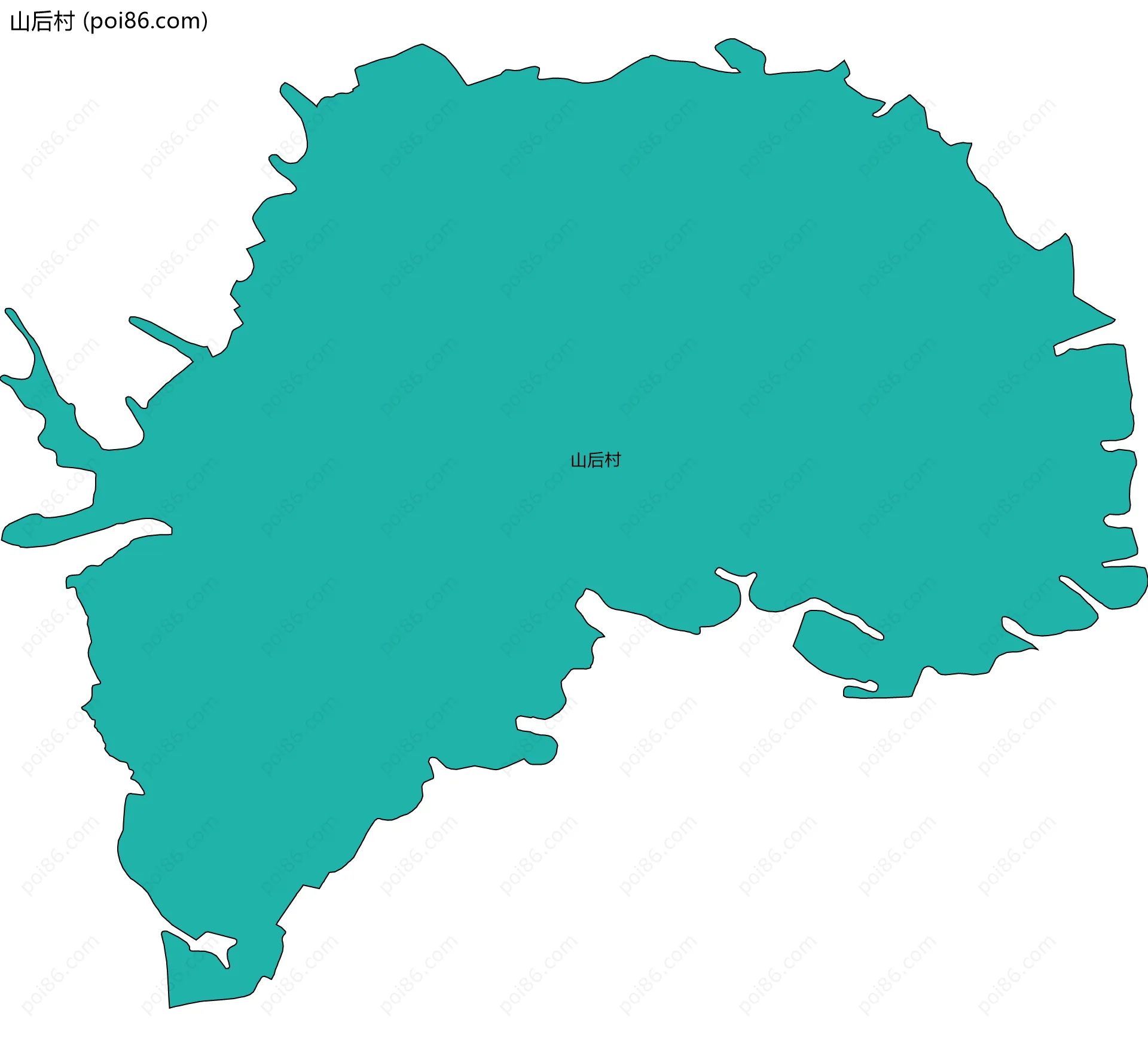 山后村边界地图