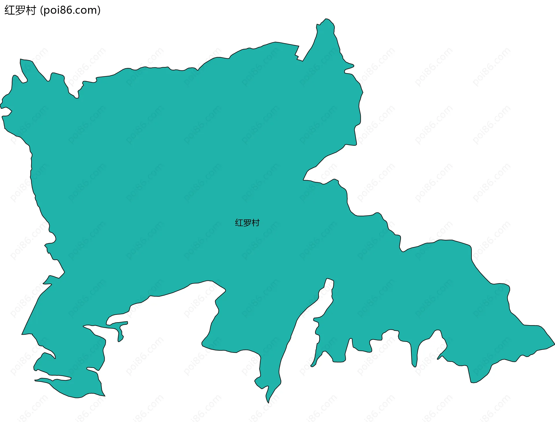 红罗村边界地图