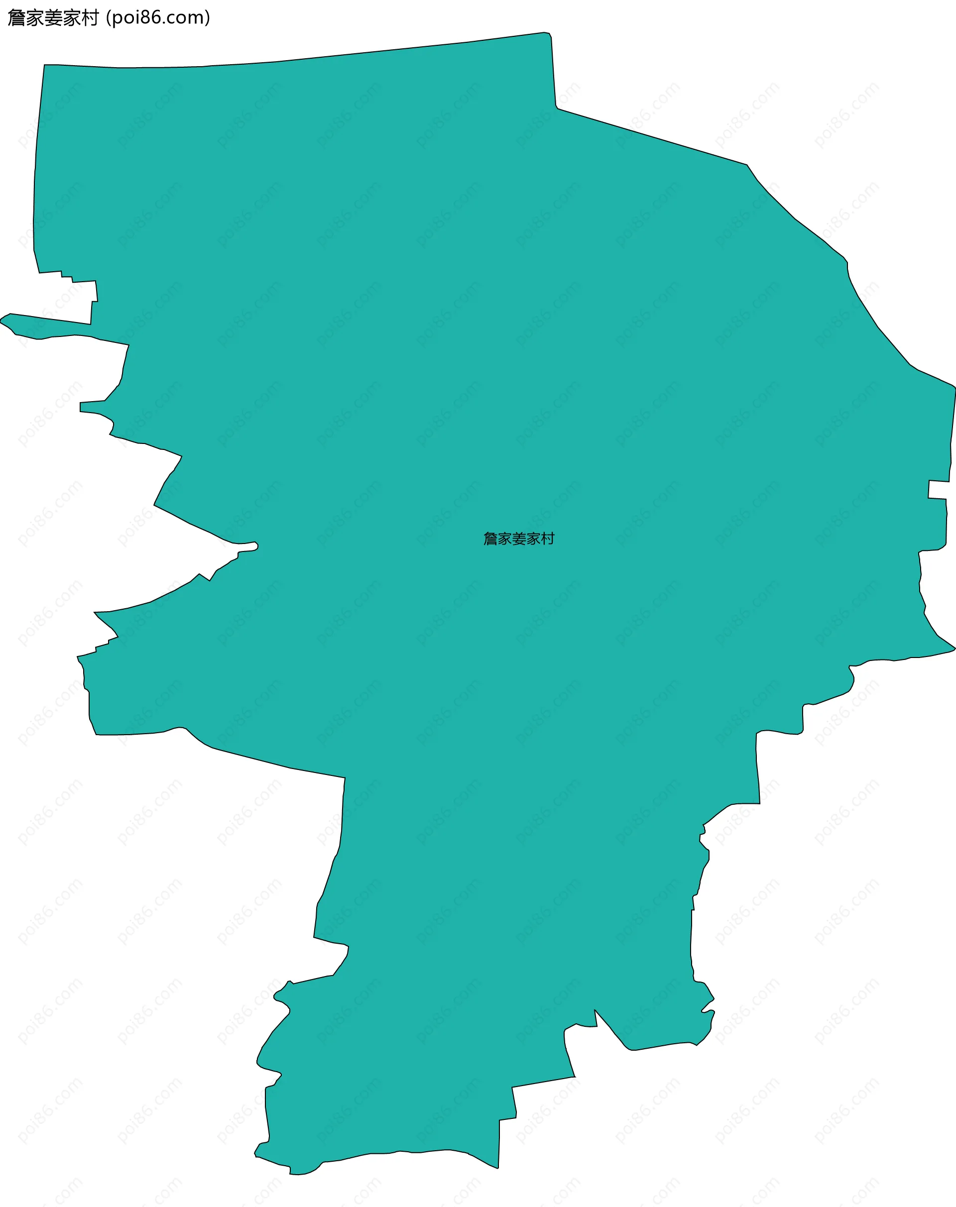 詹家姜家村边界地图