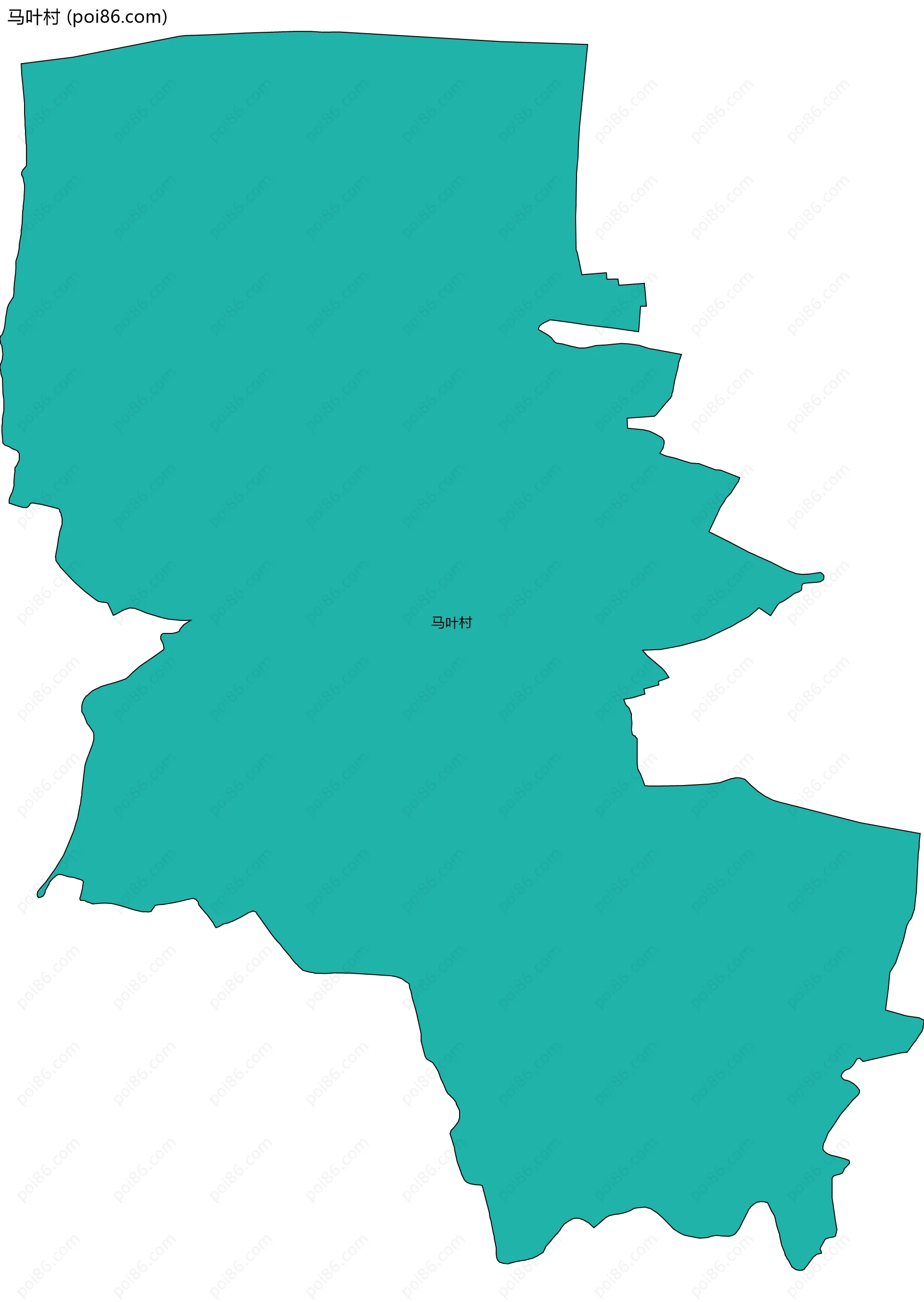 马叶村边界地图