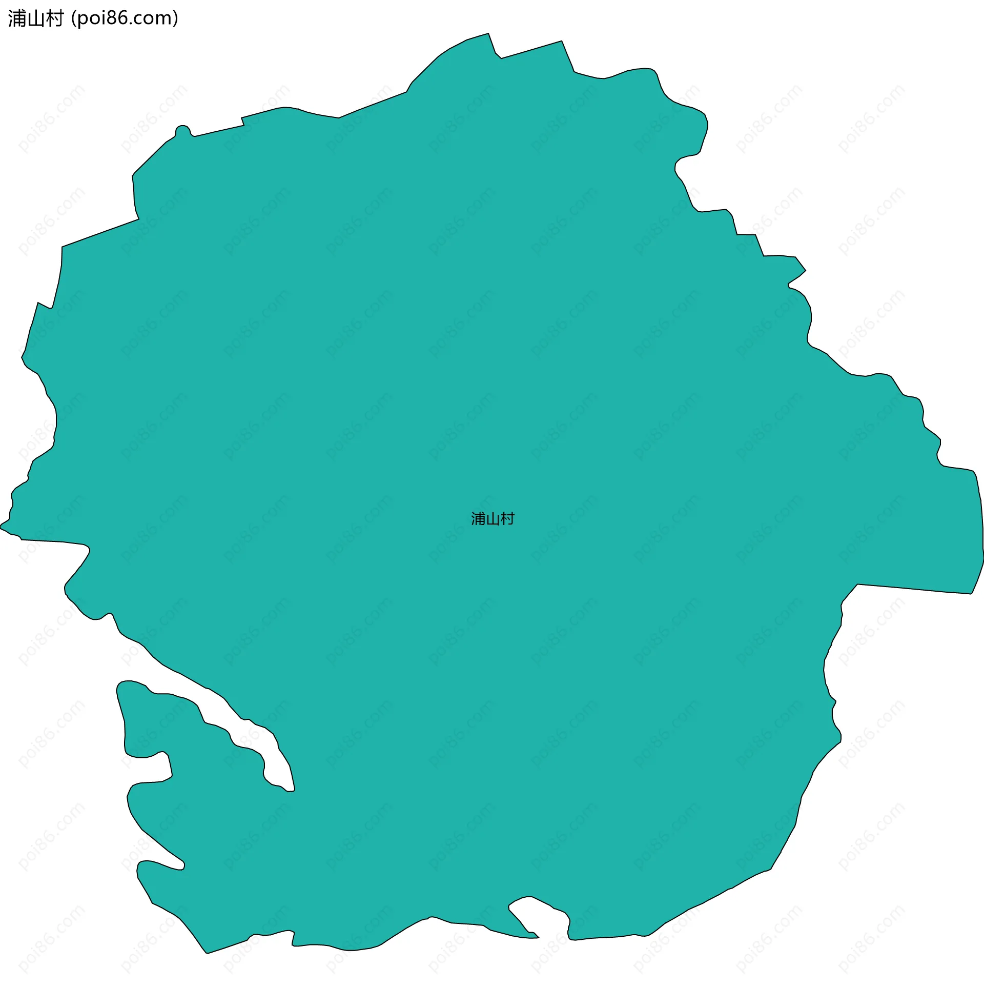 浦山村边界地图