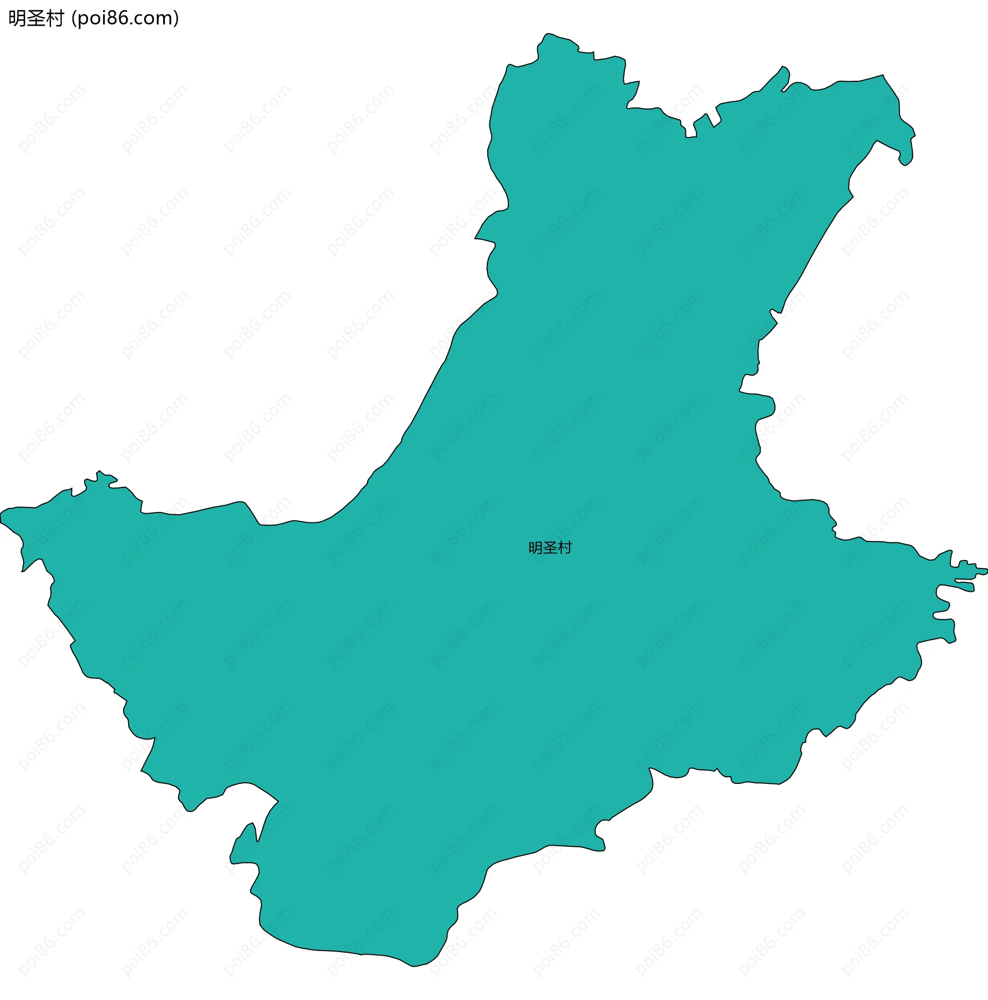 明圣村边界地图